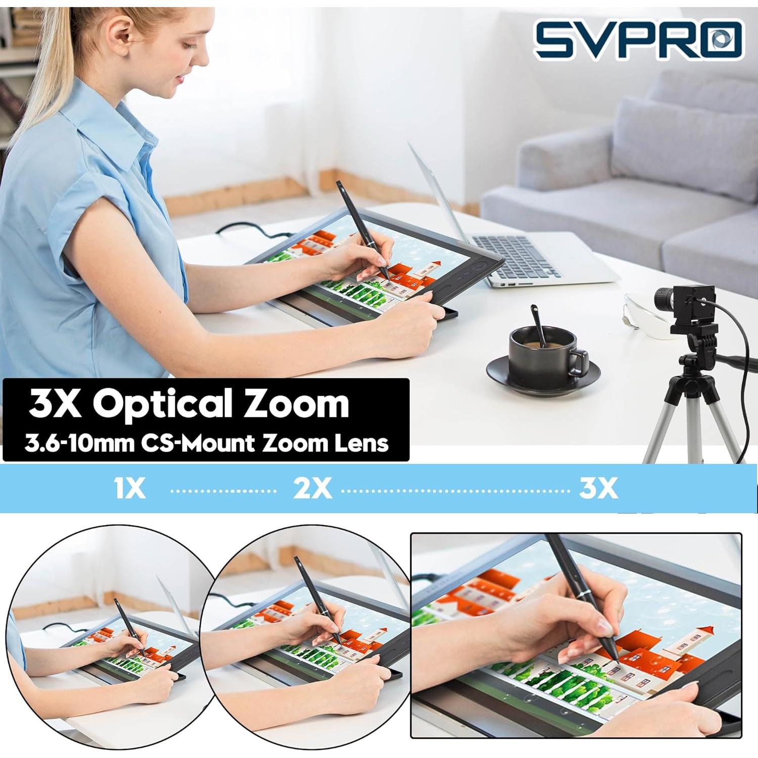 Cámara USB SVPRO 1080P 120fps 12MP 4K con Zoom Manual