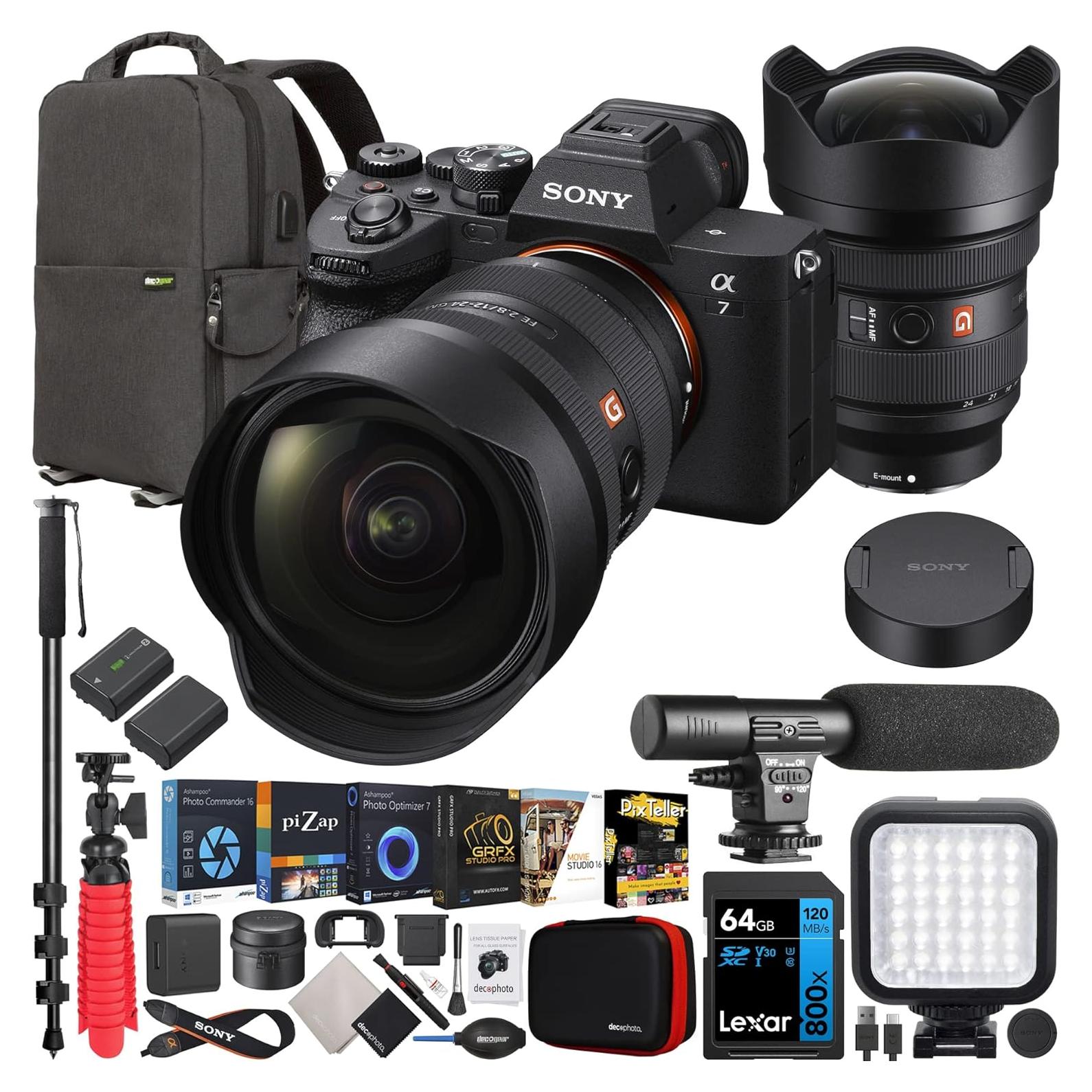 Cámara Sin Espejo Sony Alpha 7 IV 33MP + Lente 12-24mm F2.8 GM