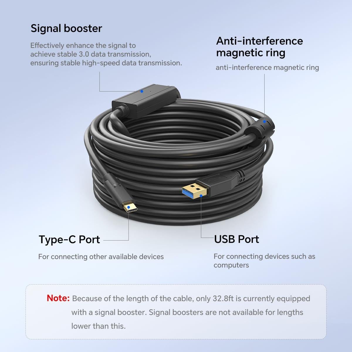 Cable de Datos USB 3.0 a Tipo-C 5m YAMCOWL para Cámara