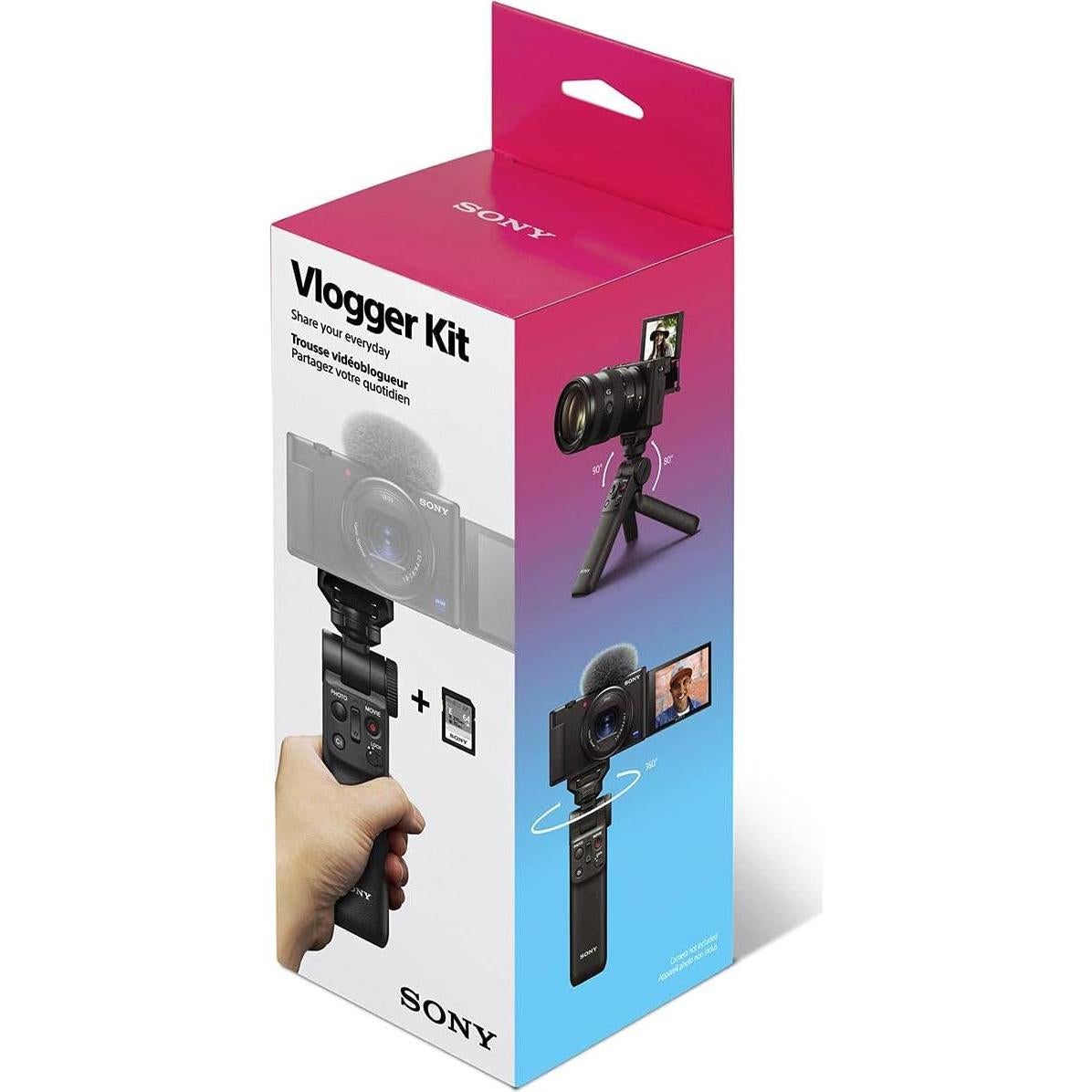 Cámara de Vlogging Sony ZV-1F Negra con Kit ACCVC1