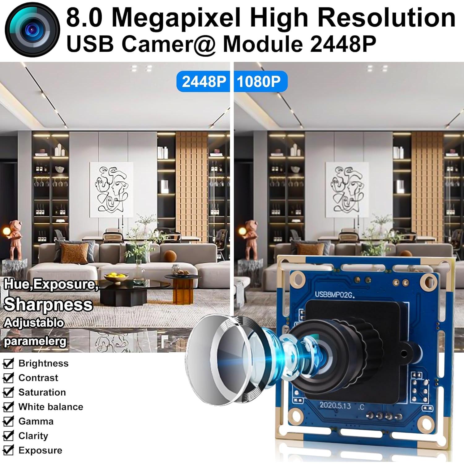 Módulo de Cámara USB Magnolia 8MP IMX179 3264x2448P HD