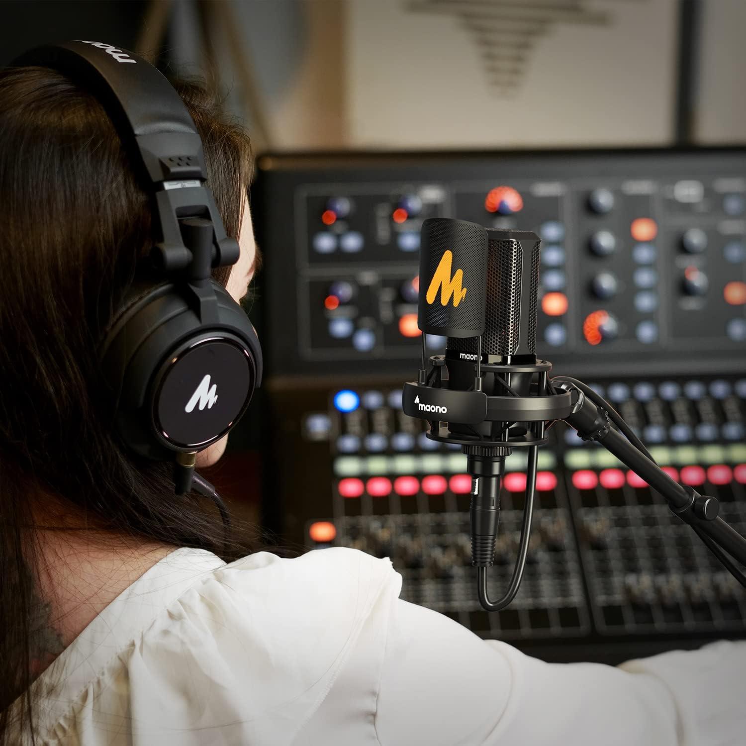 Micrófono de Podcast MAONO PD100U & PM500 Cardioide USB