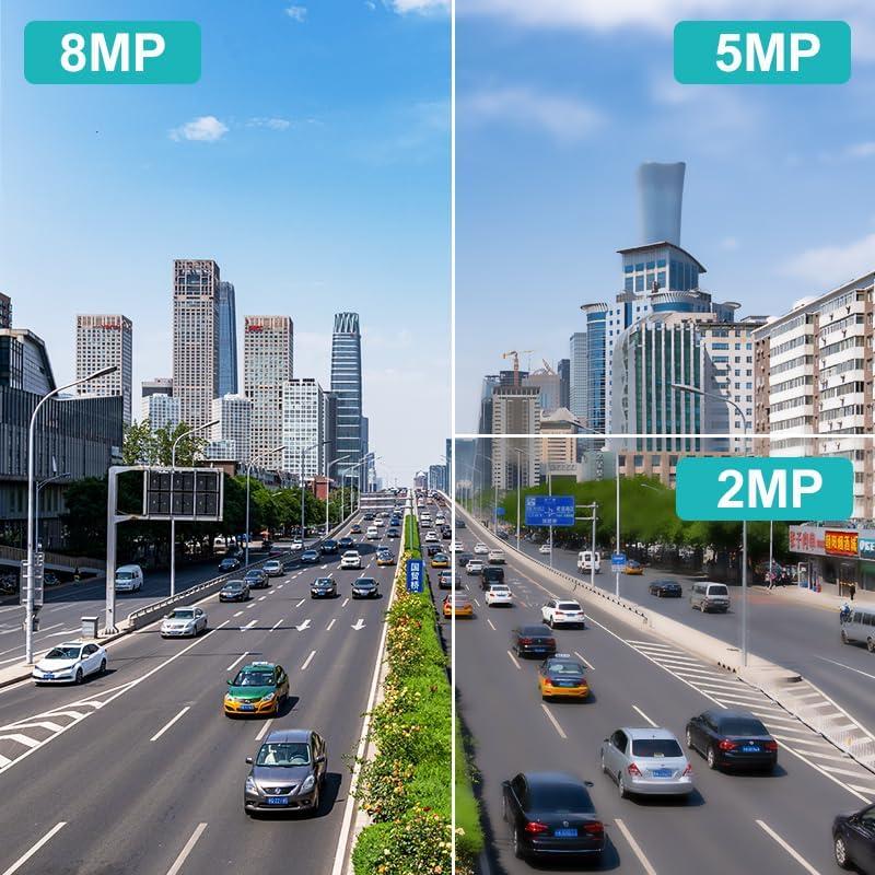 Cámara IP Microseven 4K 8MP Dúo WiFi 2.4/5GHz con Audio