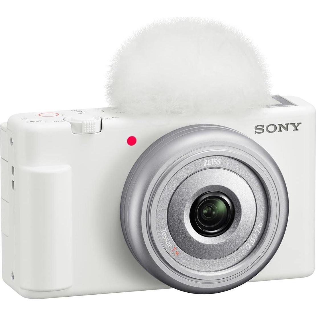 Cámara de Vlogging Sony ZV-1F Blanca con Accesorios