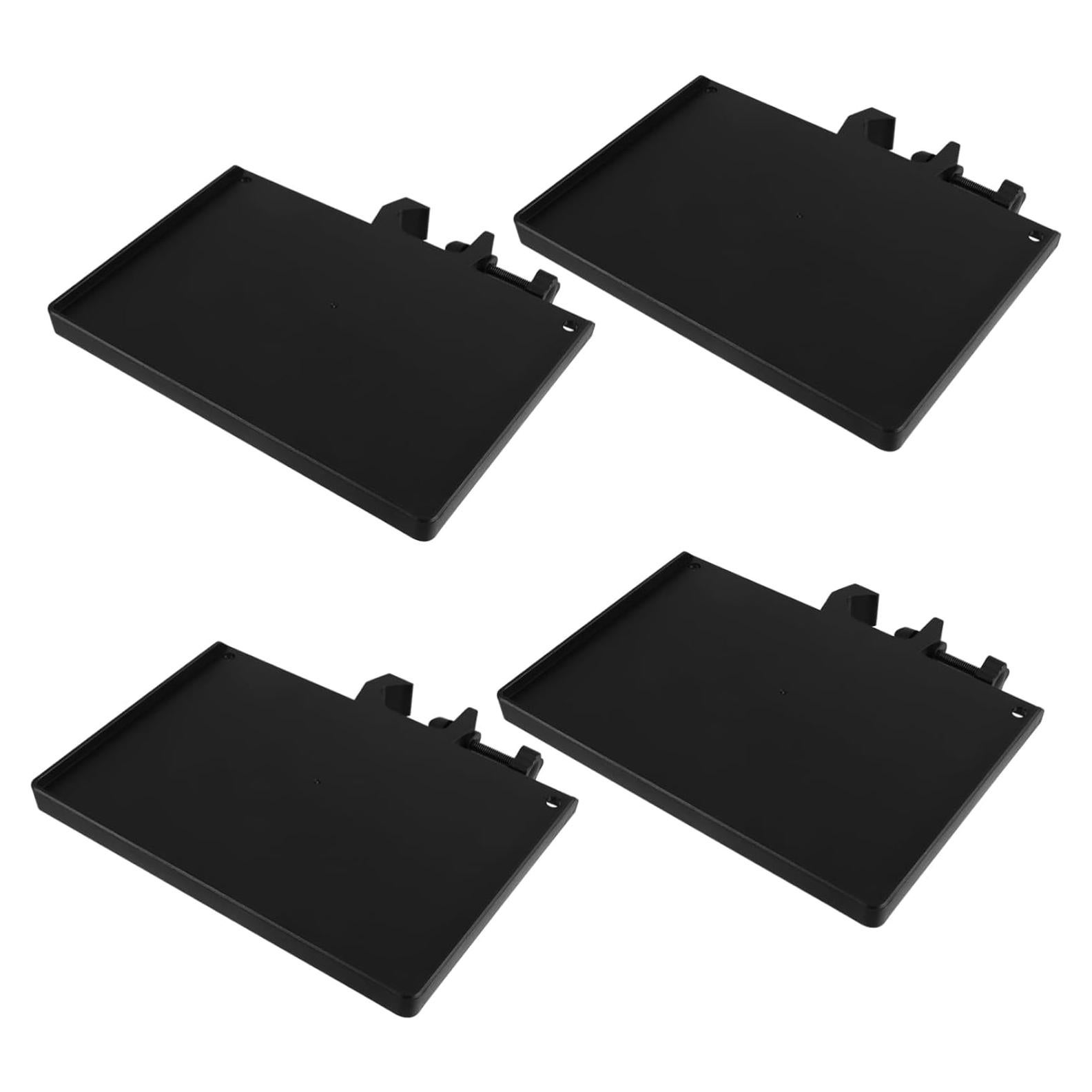 Bandeja de Soporte para Micrófono y Teléfono 4 Pcs - Negro