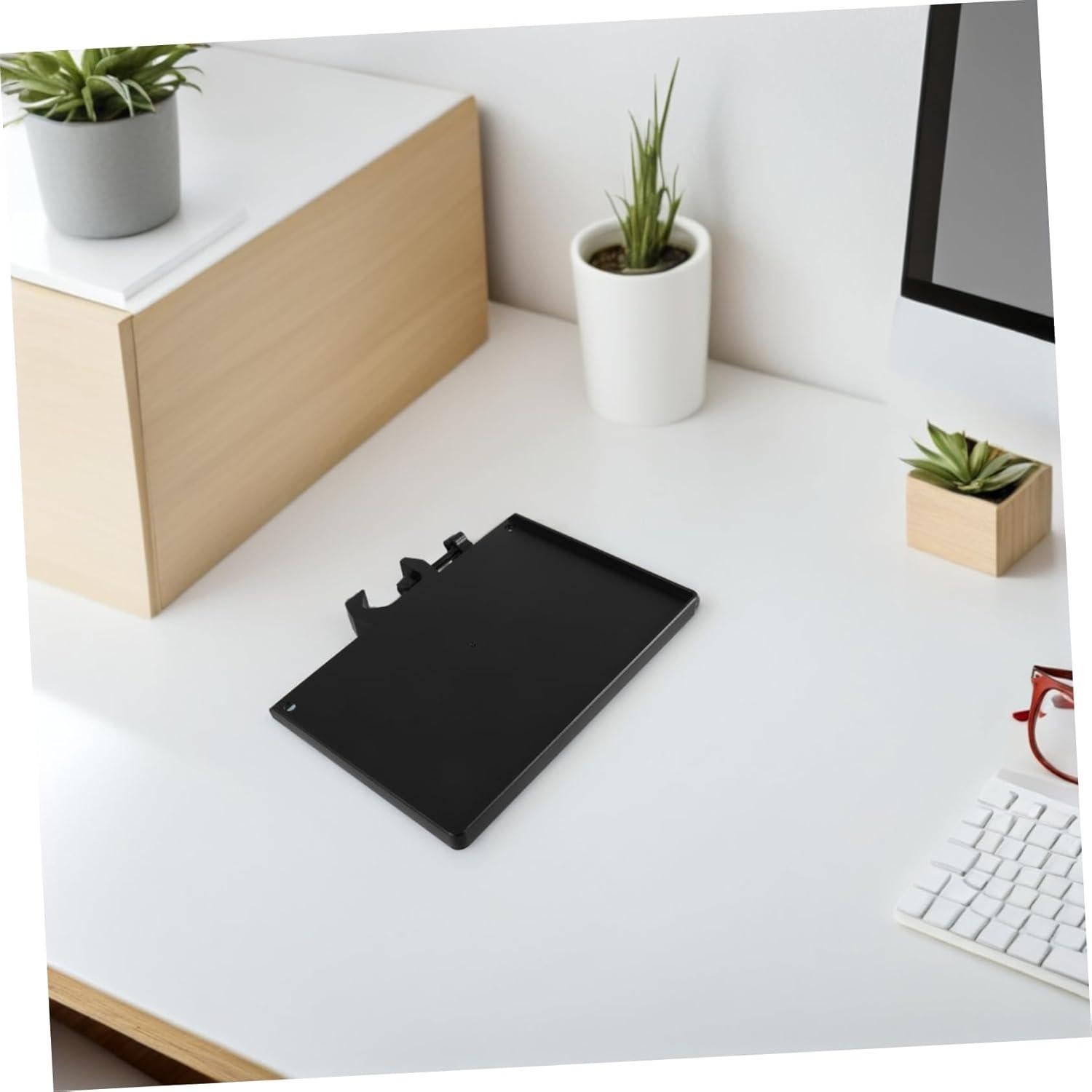 Bandeja de Soporte para Micrófono y Teléfono 4 Pcs - Negro