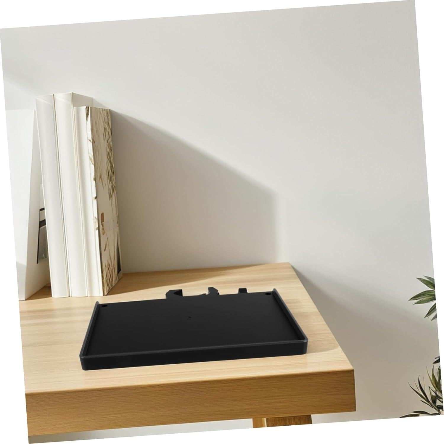 Bandeja de Soporte para Micrófono y Teléfono 4 Pcs - Negro