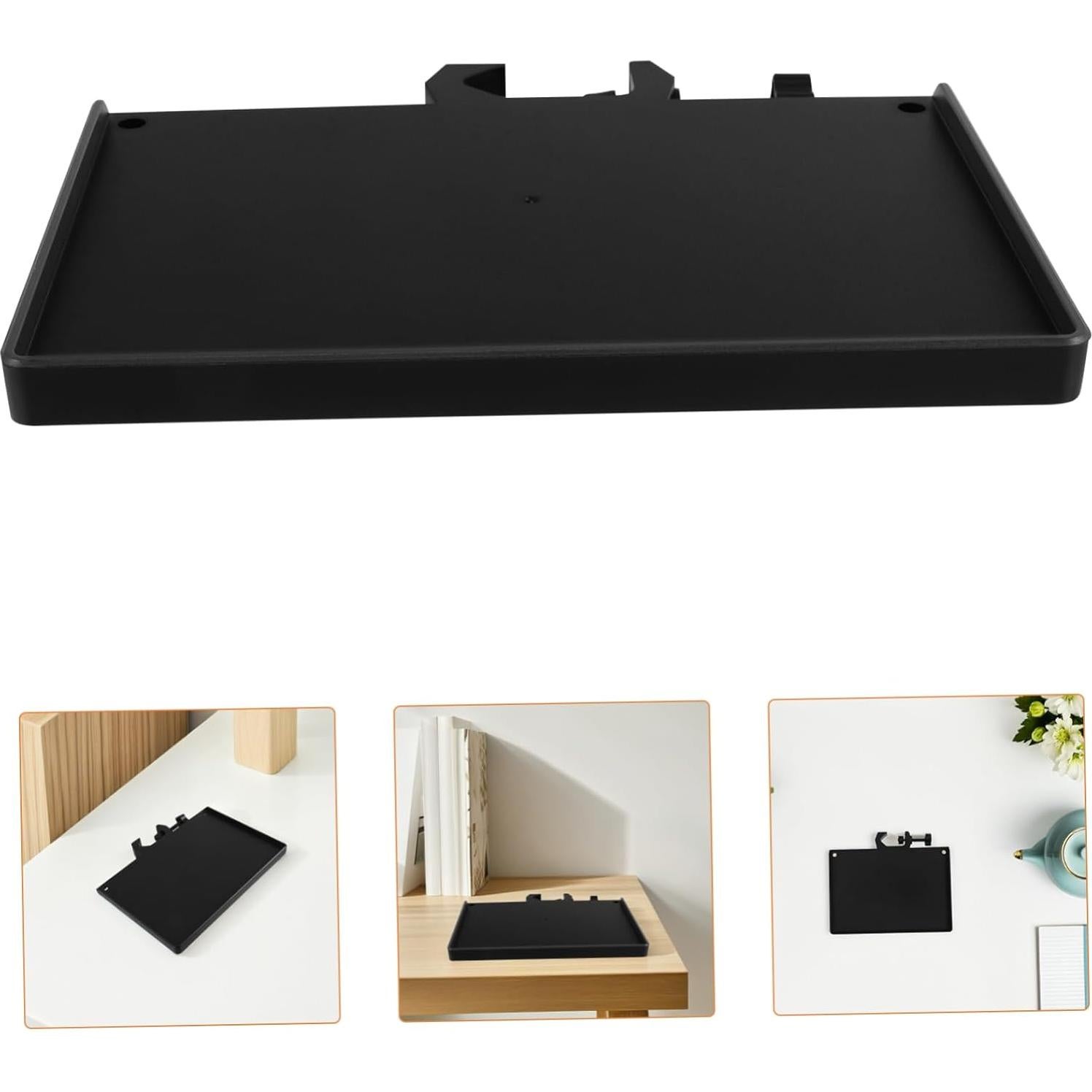 Bandeja de Soporte para Micrófono y Teléfono 4 Pcs - Negro