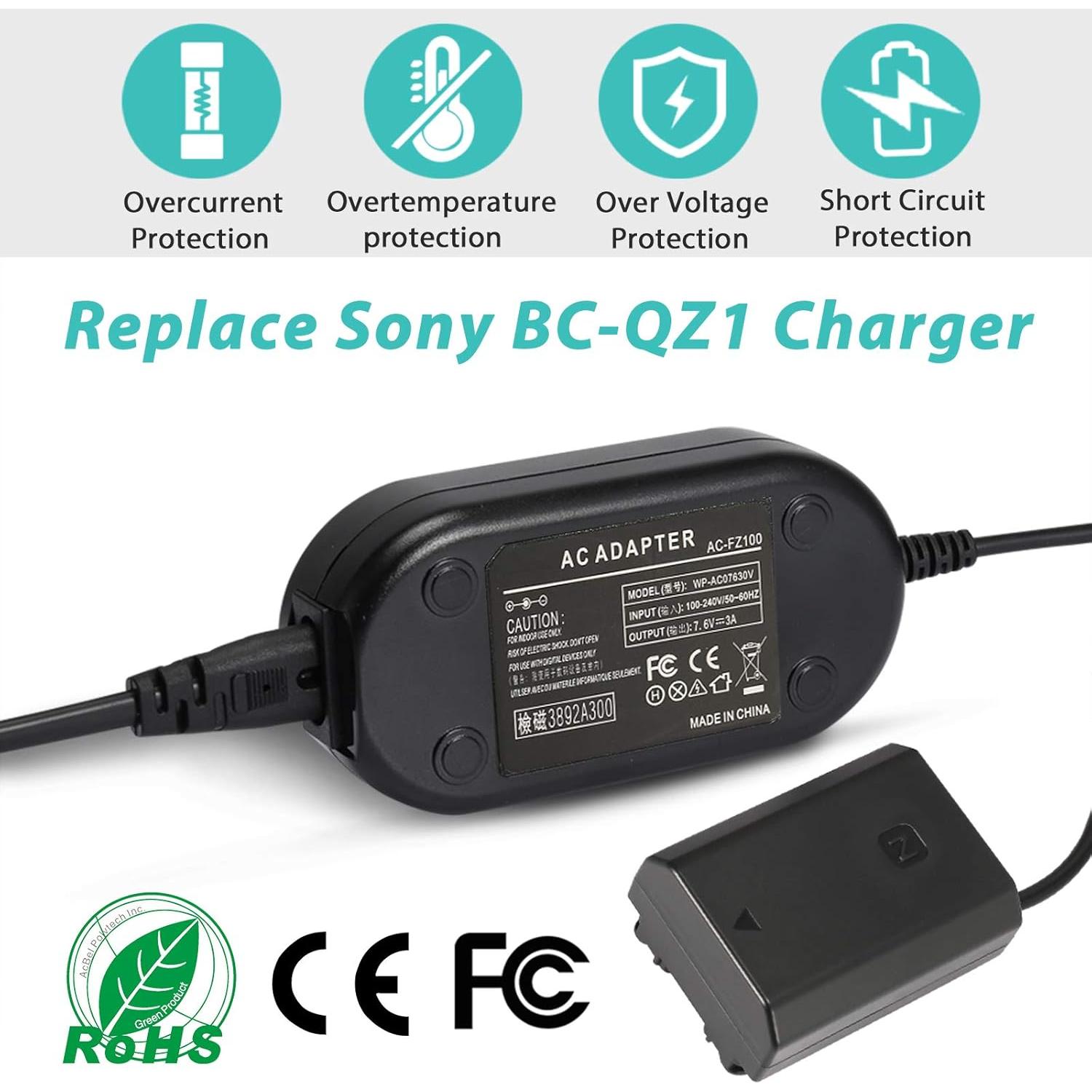 Adaptador de Corriente NP-FZ100 PowEver para Sony Alpha