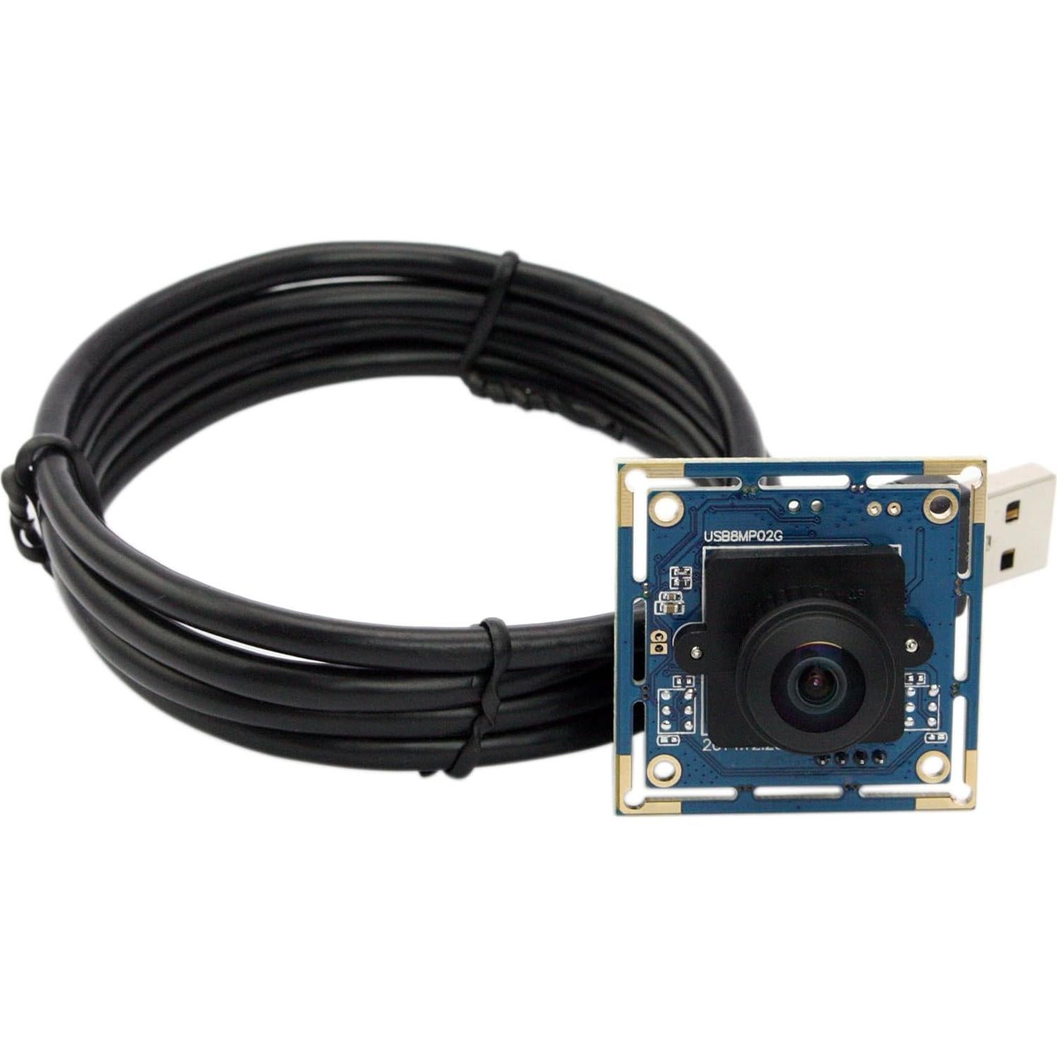 Cámara USB ELP 8MP Gran Angular Ojo de Pez 180° 4K