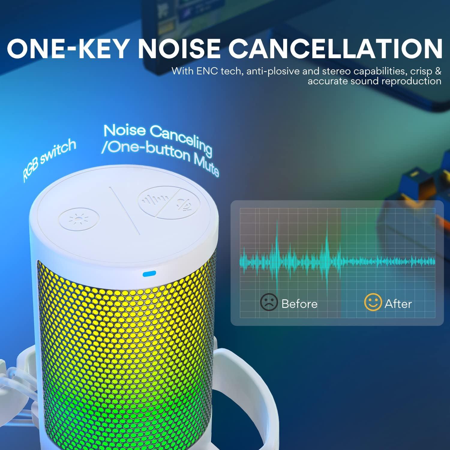 Micrófono USB MAONO para Podcast y Streaming con RGB