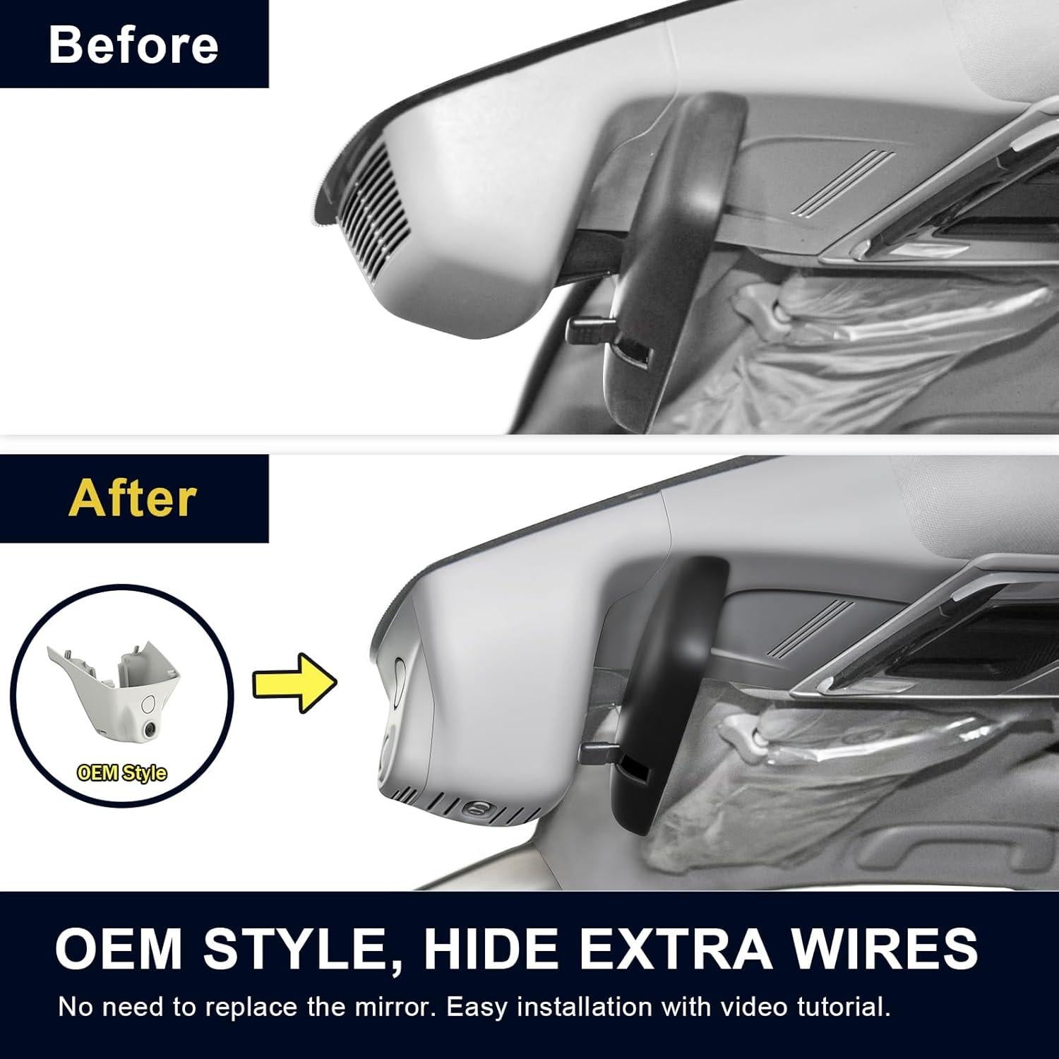 Cámara Dash Mangoal 4K Delantera y Trasera 1080P para Honda CRV 2023-2025