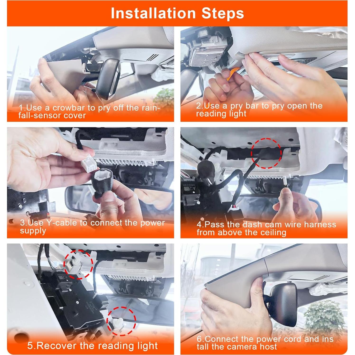 Cámara Dash Mangoal 4K Delantera y Trasera 1080P para Honda CRV 2023-2025