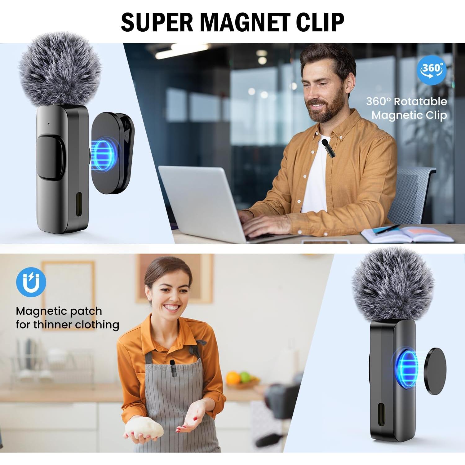 Micrófono Lavalier Inalámbrico MULBEVD L3 con Cancelación de Ruido