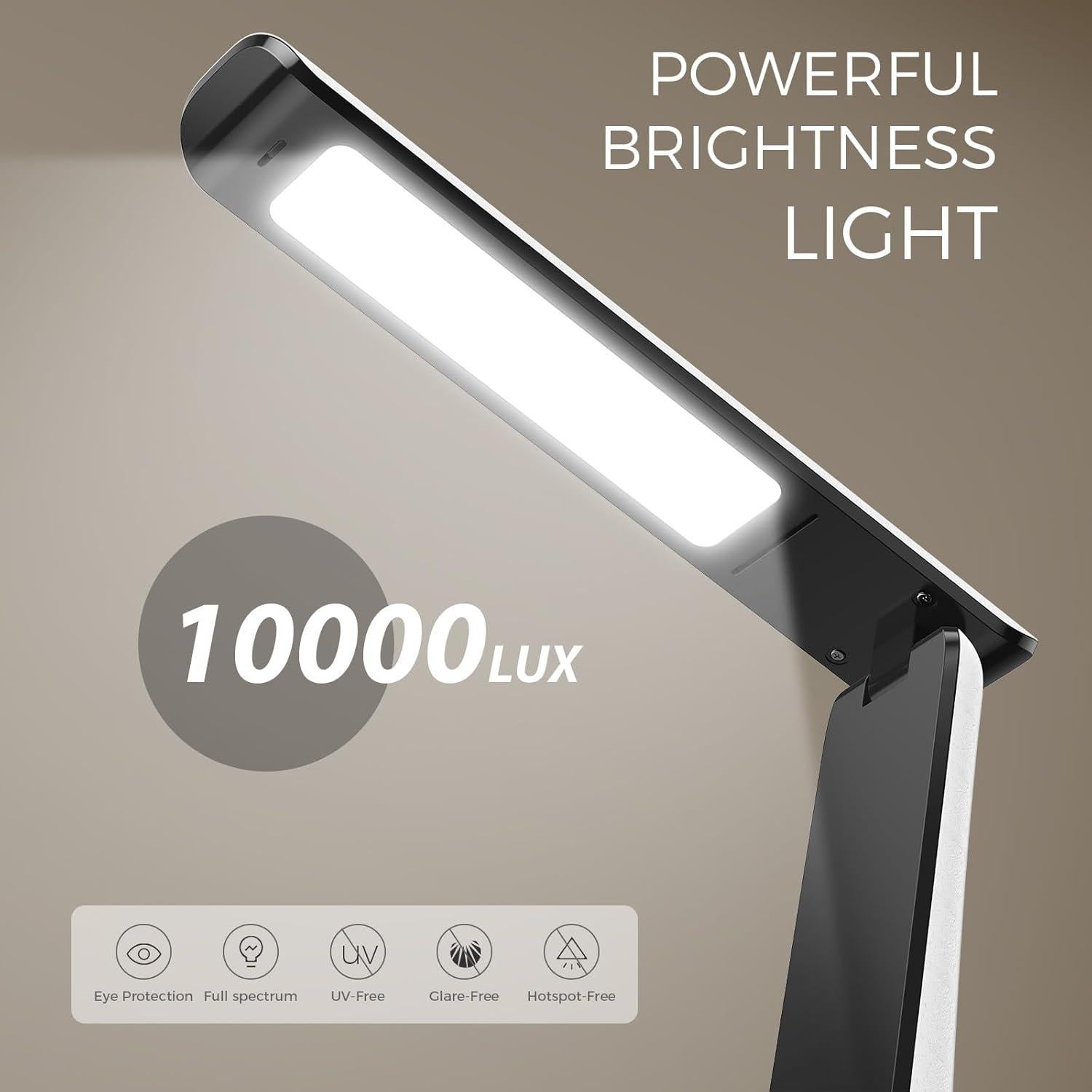 Lámpara de Terapia de Luz COTLIKE 10000 LUX LED Blanca