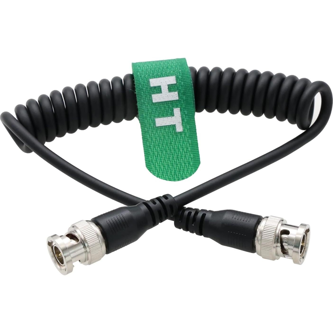 Cable BNC SDI HD 3G Enrollado 30cm a 60cm HangTon Connect