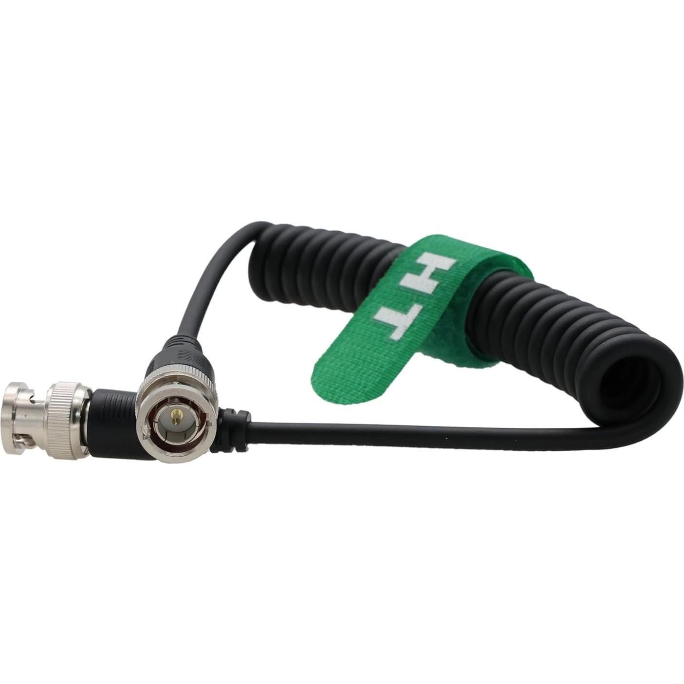 Cable BNC SDI HD 3G Enrollado 30cm a 60cm HangTon Connect