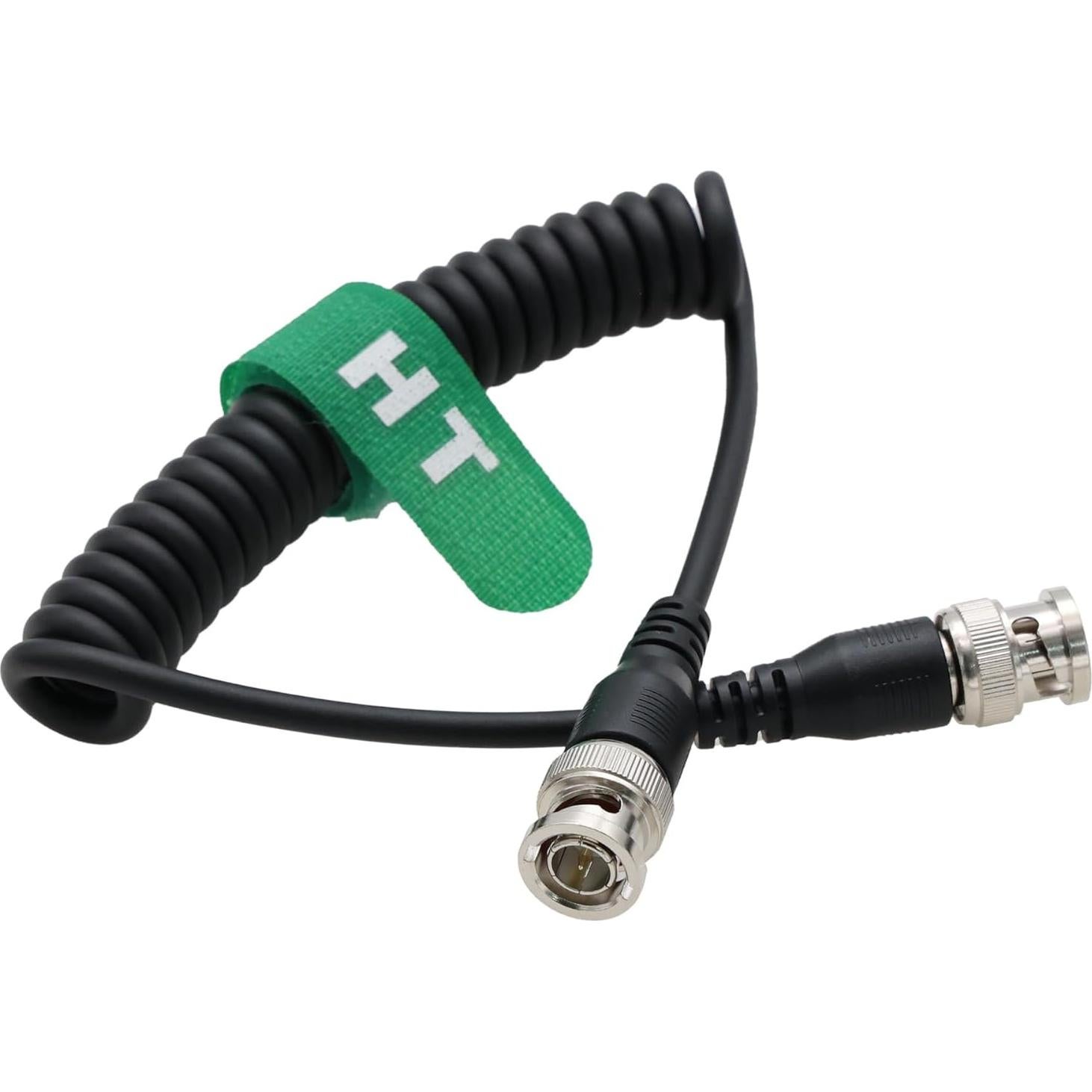 Cable BNC SDI HD 3G Enrollado 30cm a 60cm HangTon Connect