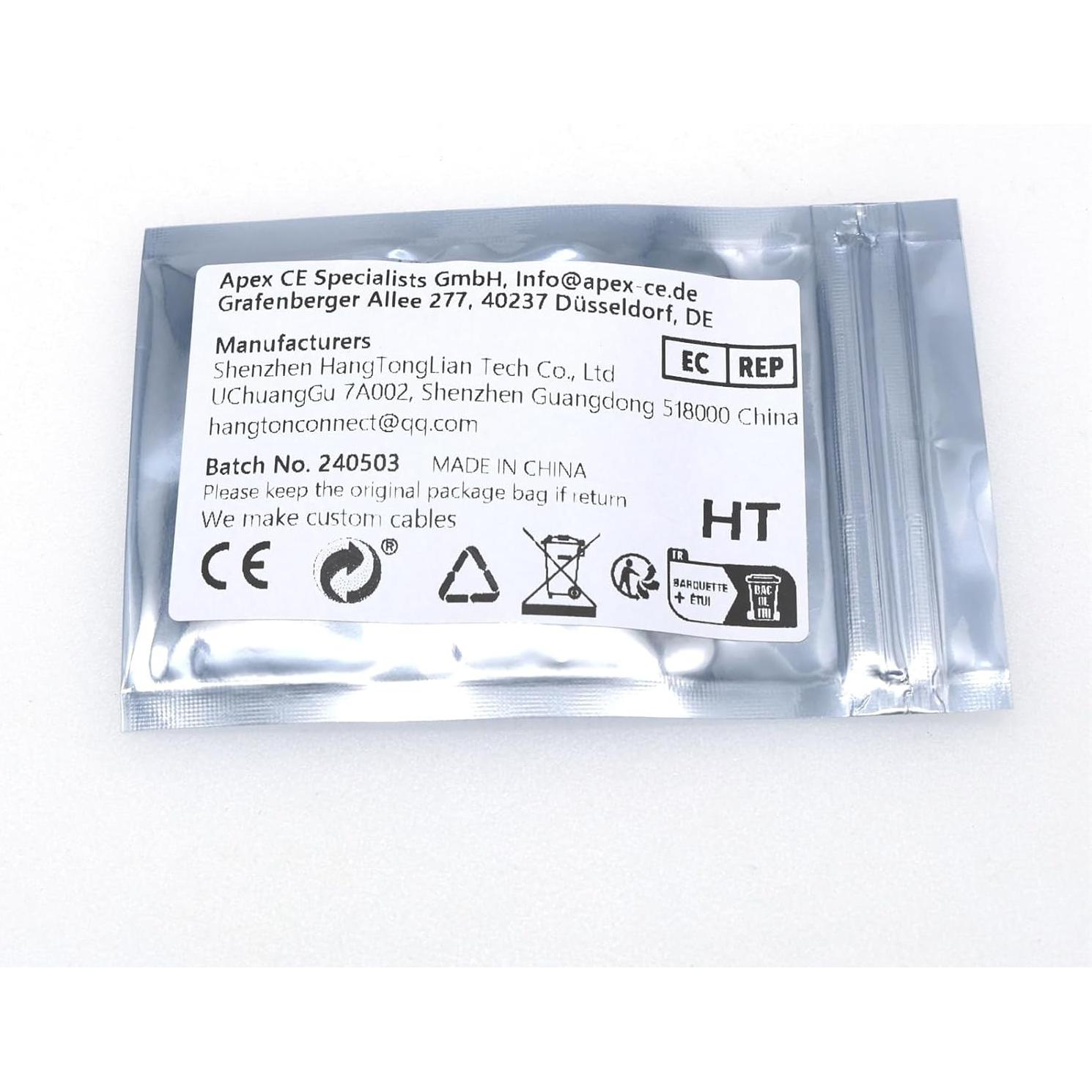 Cable BNC SDI HD 3G Enrollado 30cm a 60cm HangTon Connect