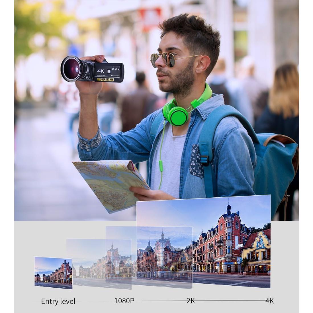 Cámara de Video 4K ORDRO AC3 con Zoom 12X y WiFi