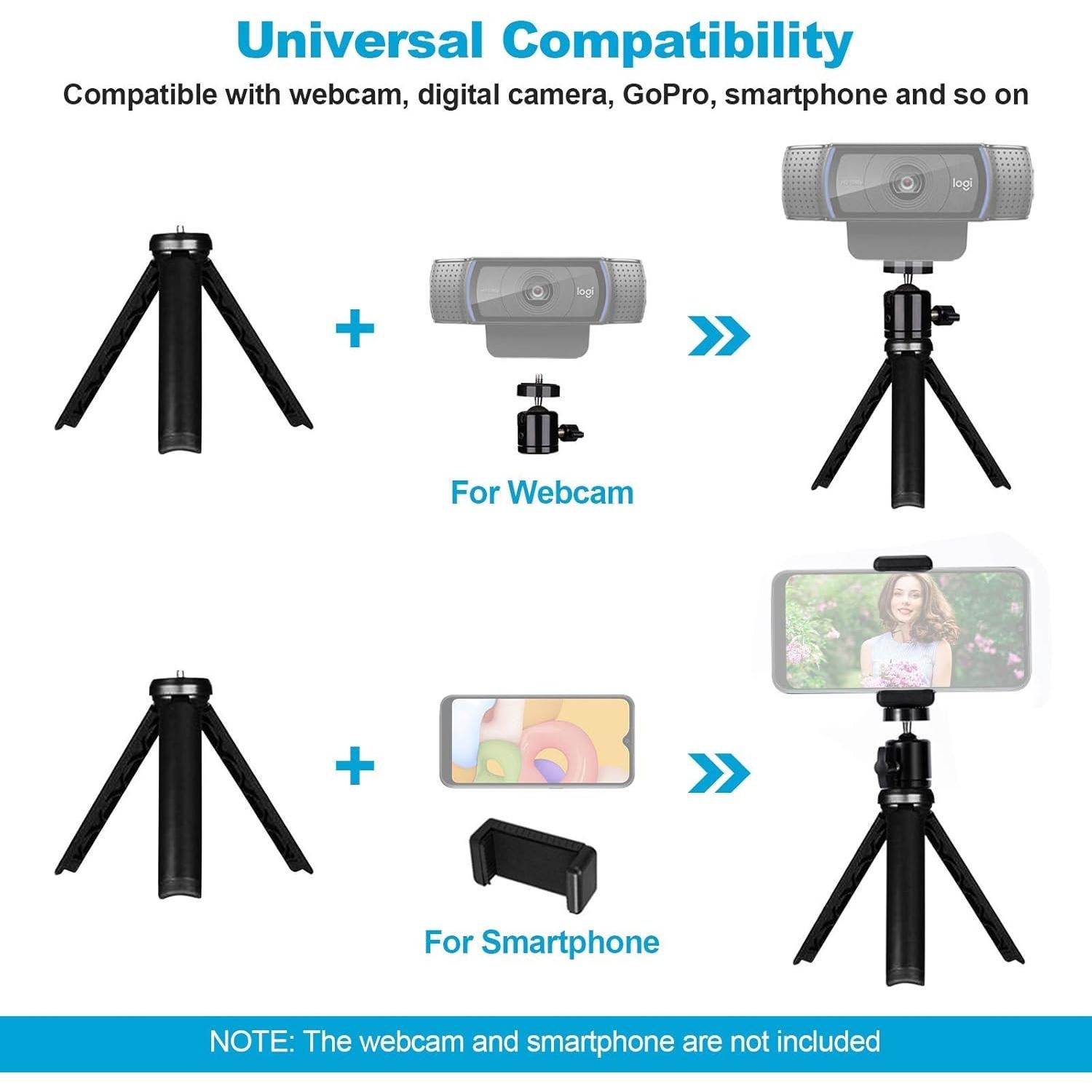 Webcam 4K NexiGo N950P con Control Remoto y Luz LED