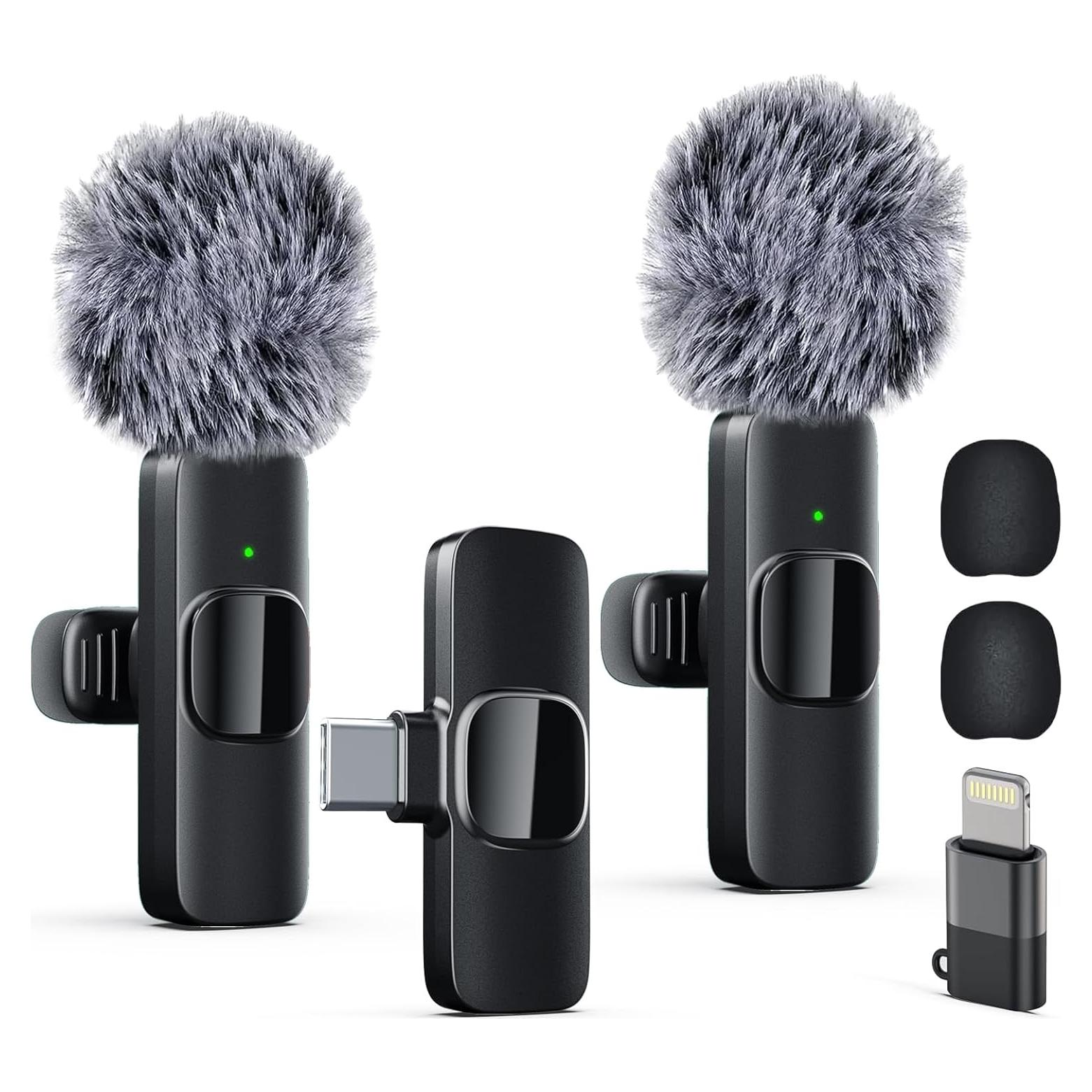 Micrófono Lavalier Inalámbrico Dual Labstandard para iPhone y iPad