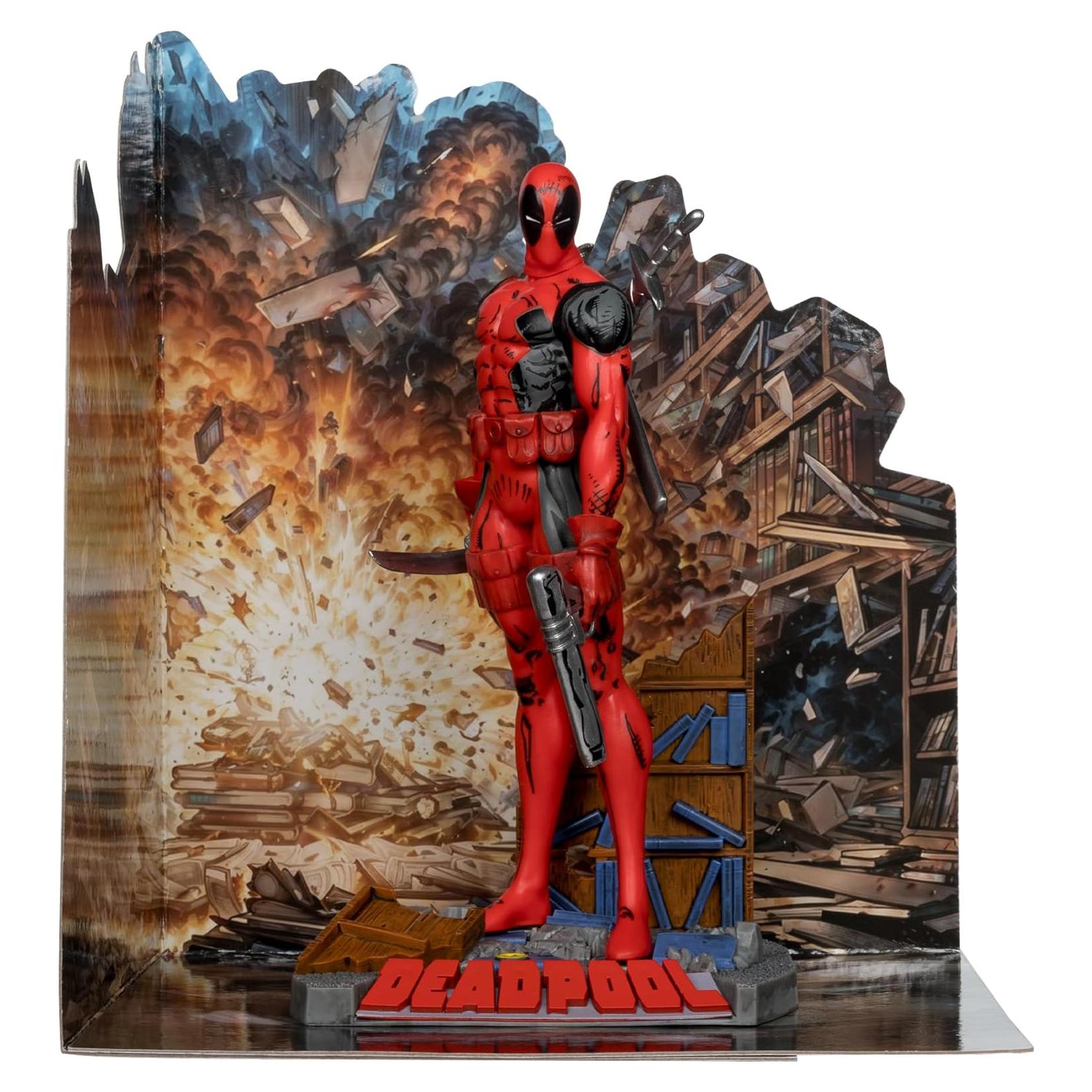 Figura Deadpool 1:10 McFarlane Toys con Escena Coleccionable