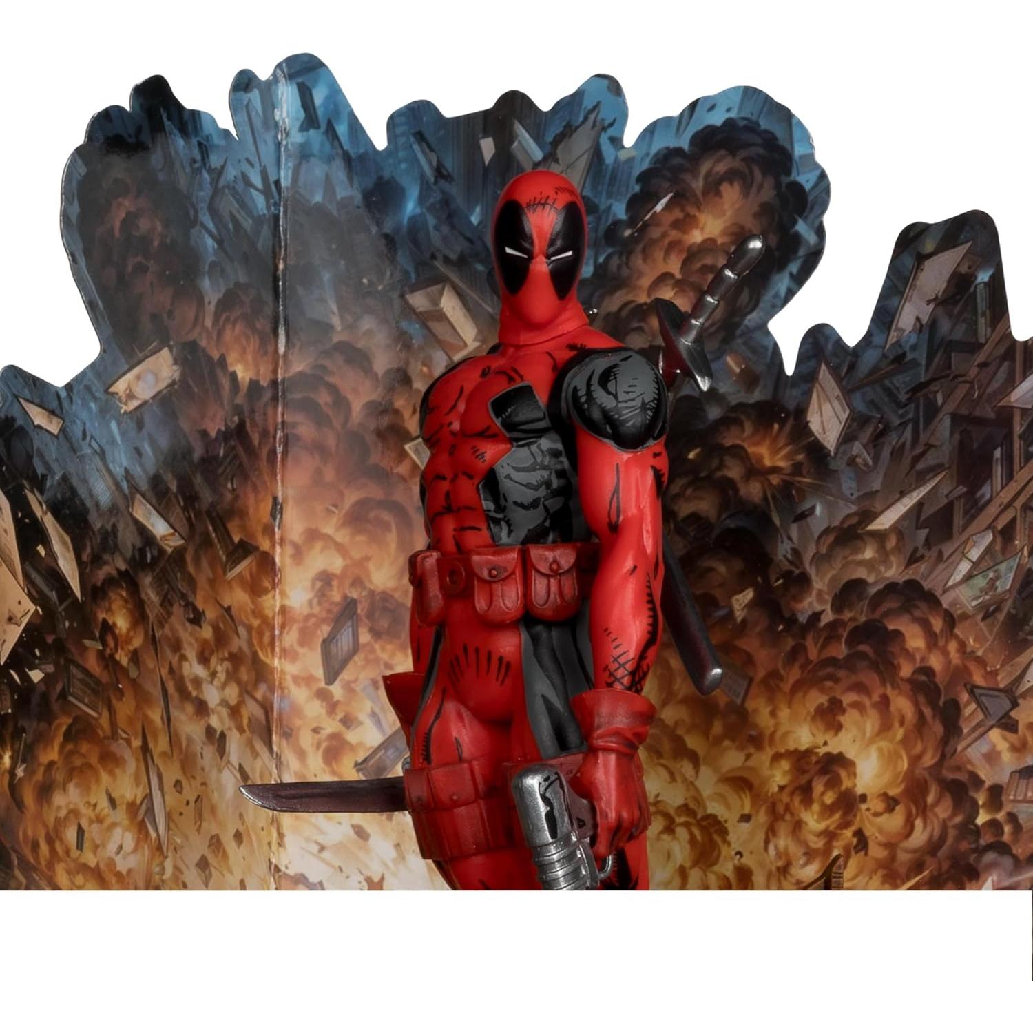 Figura Deadpool 1:10 McFarlane Toys con Escena Coleccionable