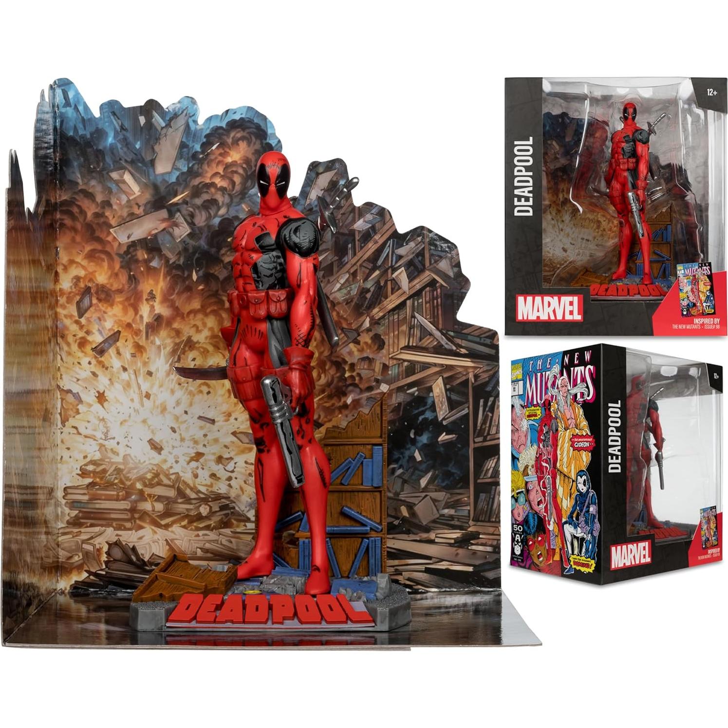 Figura Deadpool 1:10 McFarlane Toys con Escena Coleccionable