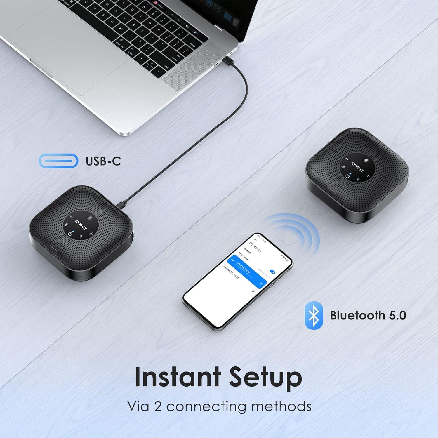 Webcam 4K EMEET S800 + Altavoz Bluetooth M0 Plus