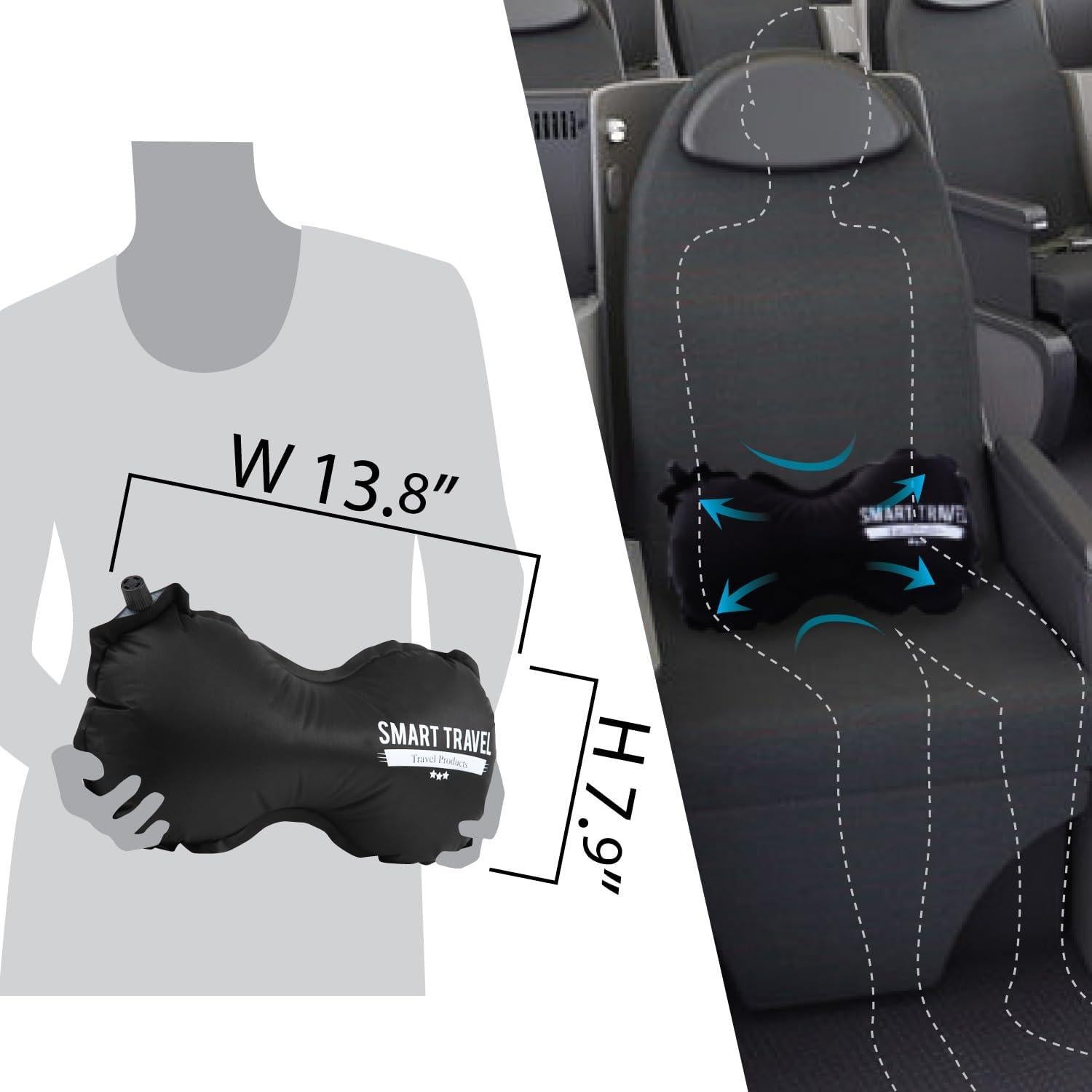 Almohada Lumbar Inflable Smart Travel Espuma Viscoelástica