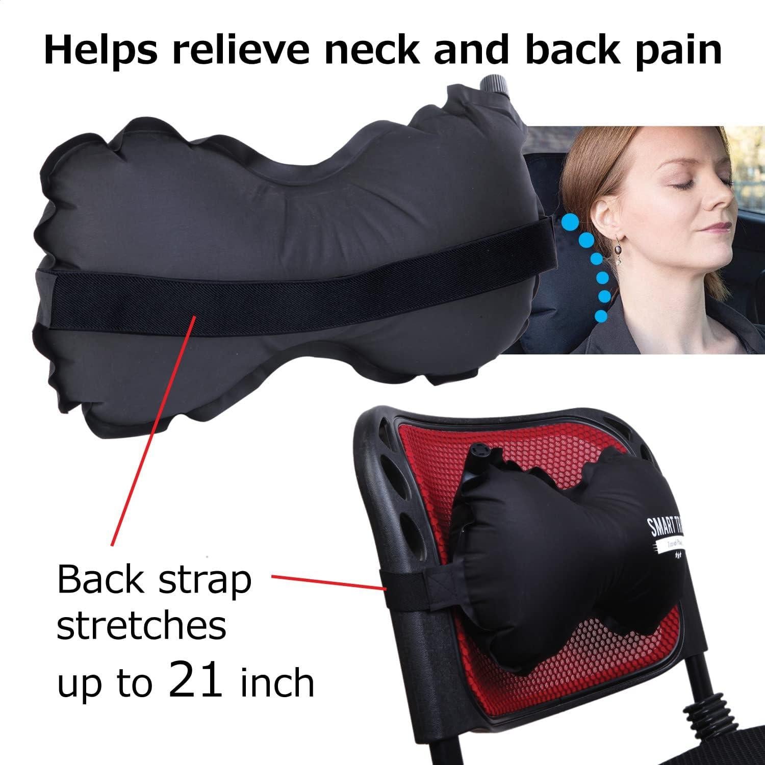 Almohada Lumbar Inflable Smart Travel Espuma Viscoelástica