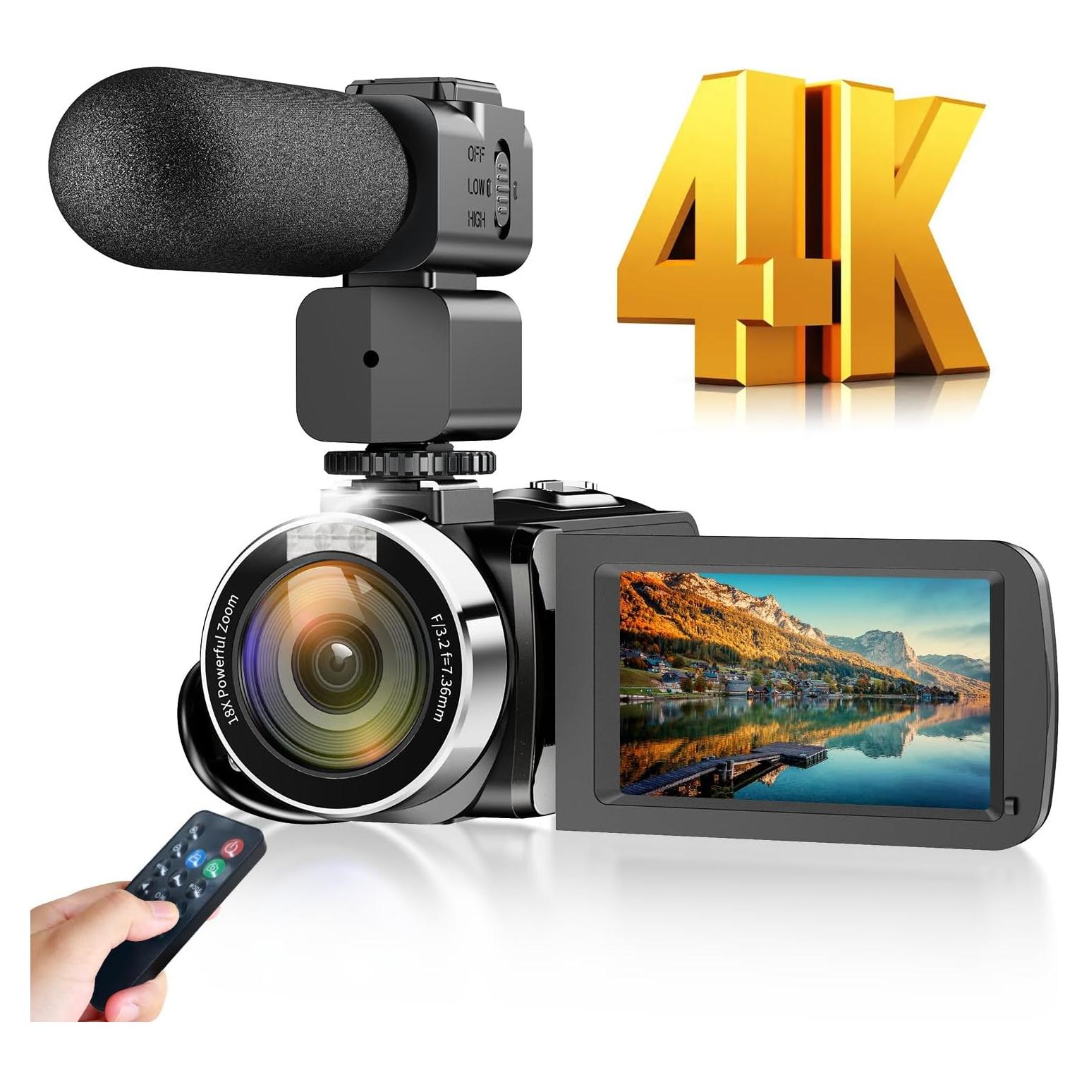 Cámara de Video 4K Dumjug HDV1305 48MP Pantalla 3.5"