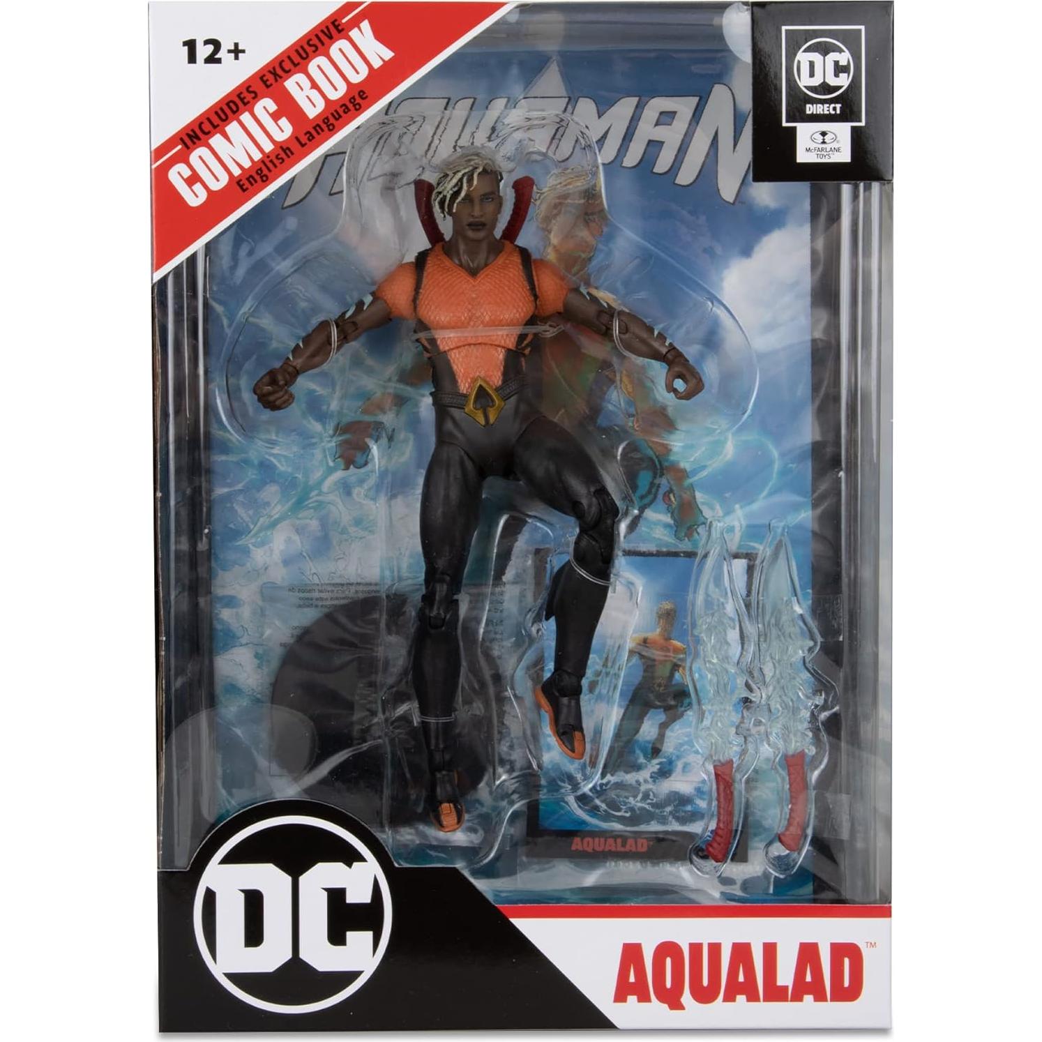 Figura de Acción Aqualad McFarlane 19 cm con Cómic Aquaman