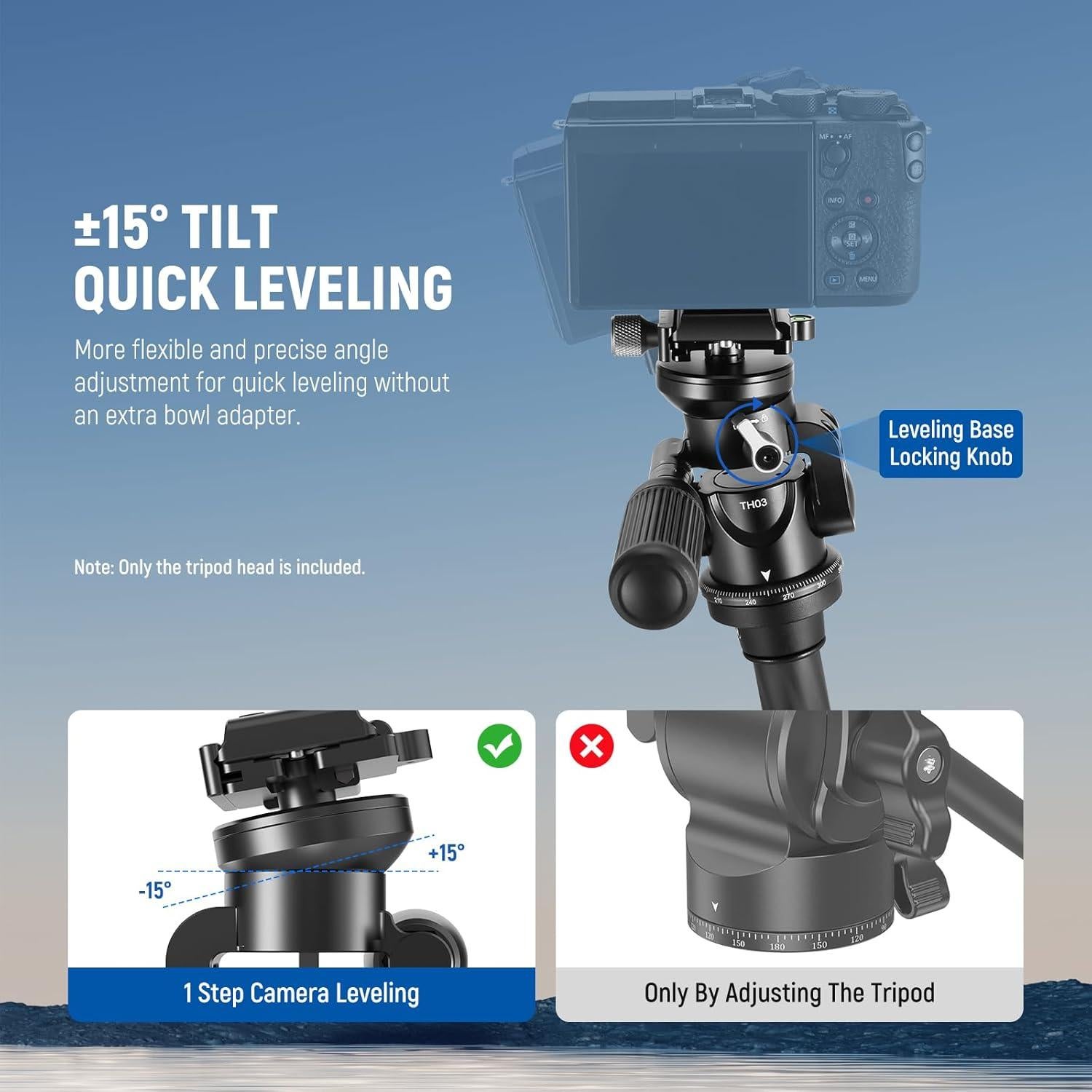 Cabezal de Trípode NEEWER TH03 para Cámara de Video 5kg