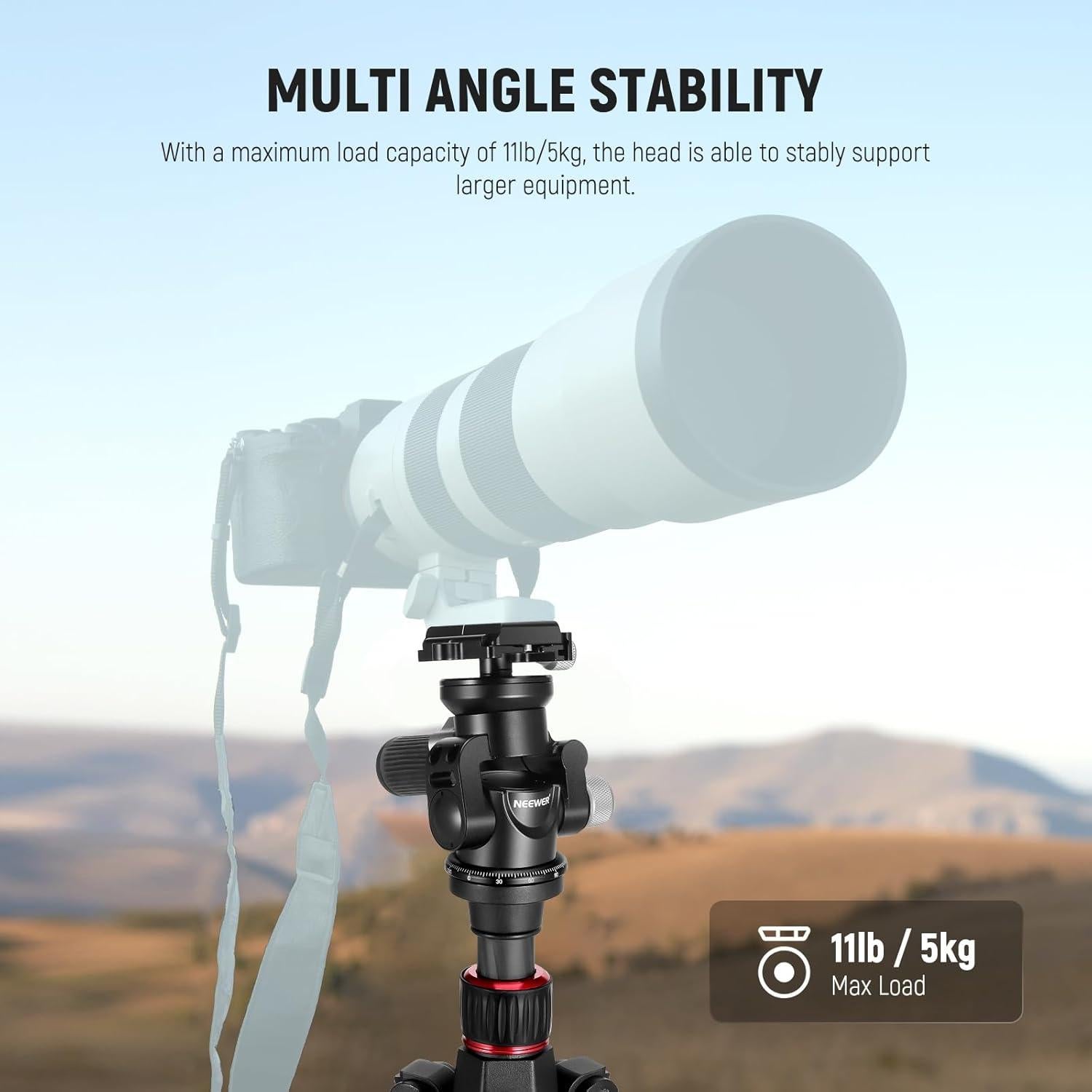 Cabezal de Trípode NEEWER TH03 para Cámara de Video 5kg
