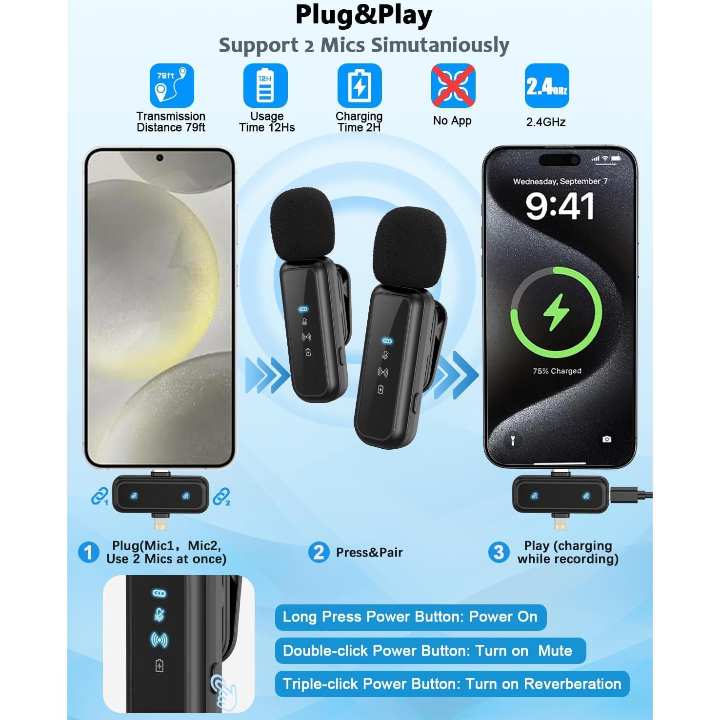 Kit de Vlogging Completo para iPhone/Android con Trípode 160cm