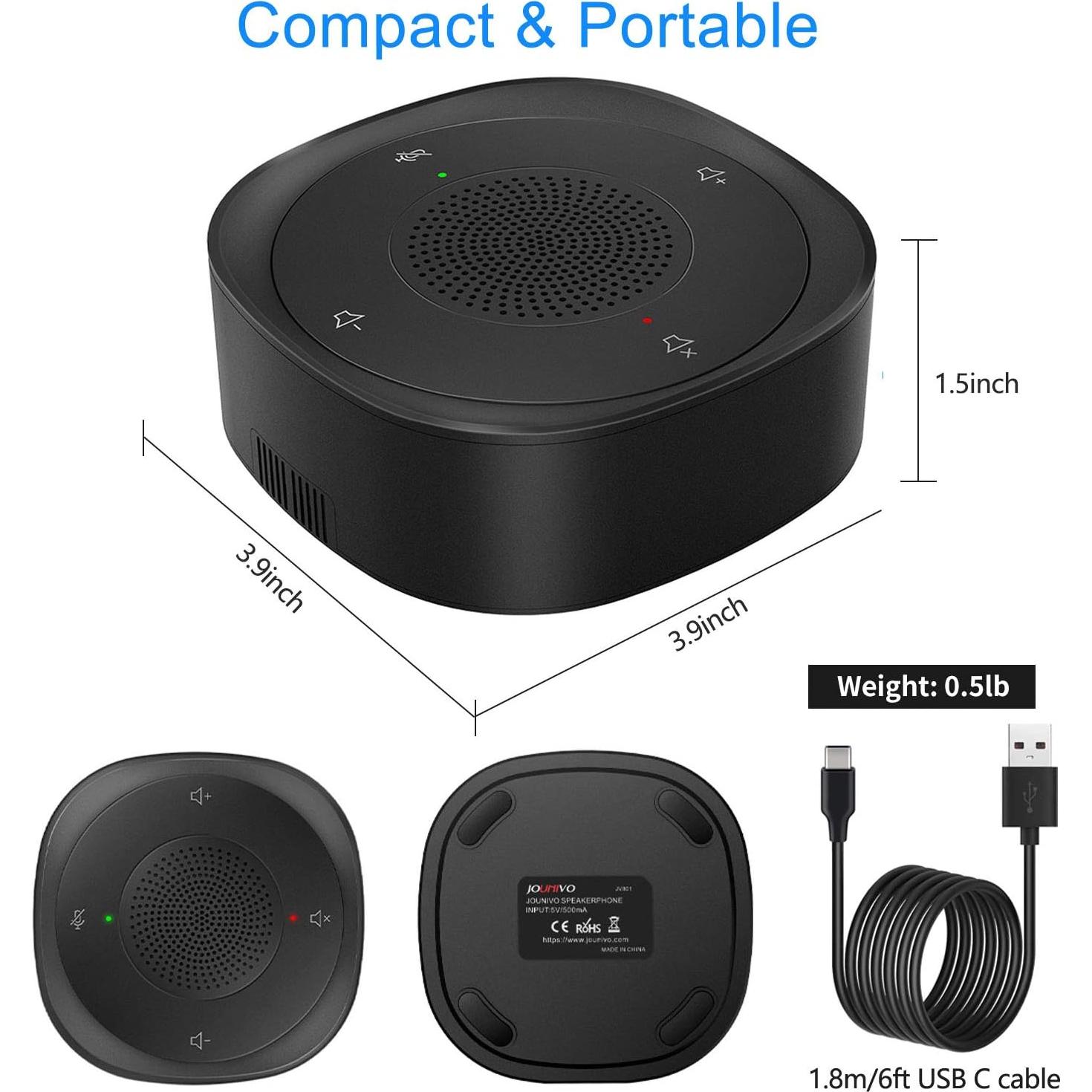 Micrófono de Conferencia USB JOUNIVO JV801 Omnidireccional 360°