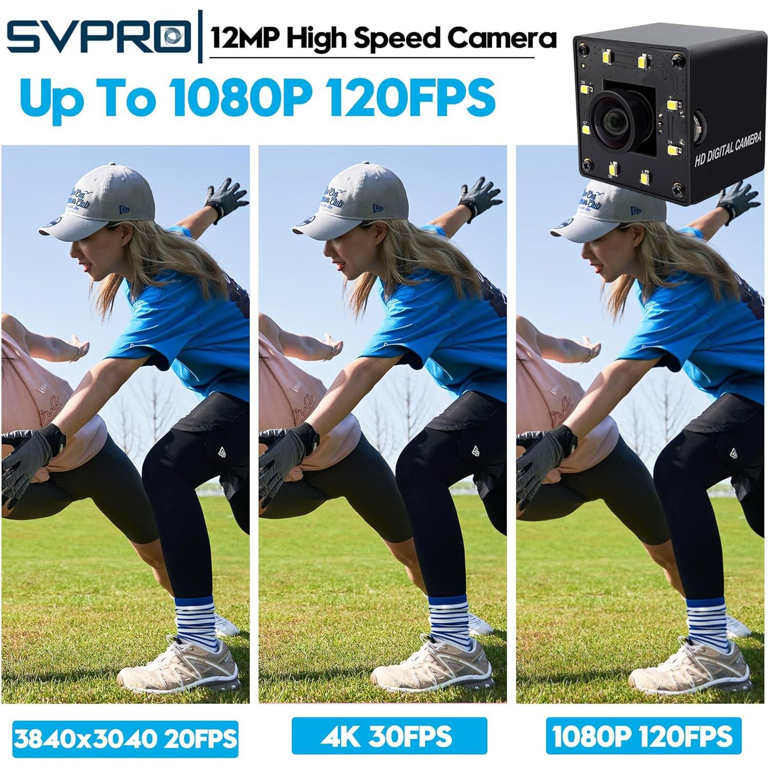 Cámara USB SVPRO 12MP IMX577 con Luz LED para PC y Raspberry Pi