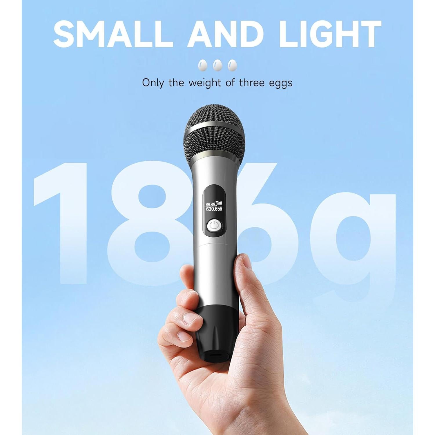 Micrófono Inalámbrico ECHOMUSSY YA-01, 40H Batería, 60m Alcance