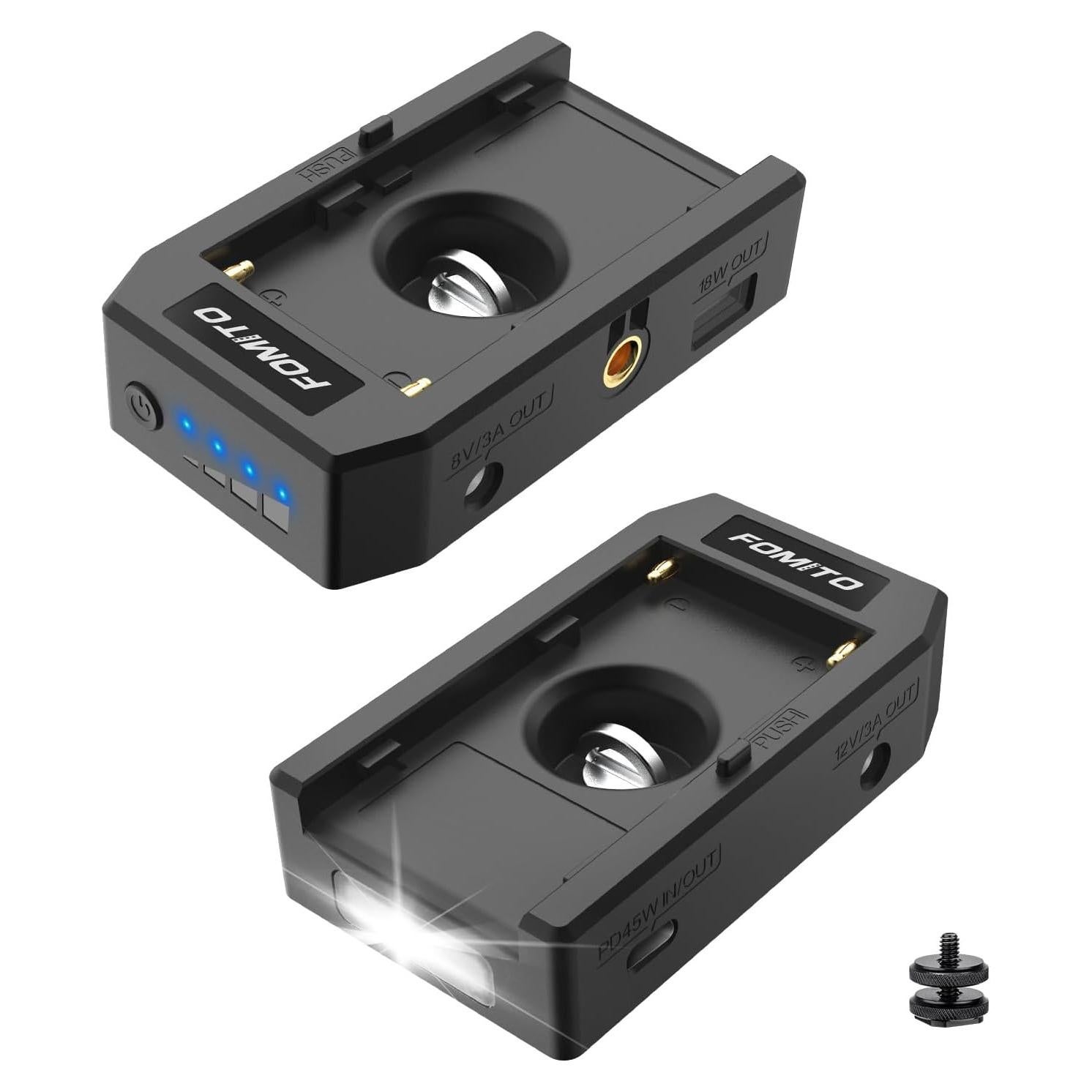 Cargador Rápido FOMITO NP-F 45W con Pantalla LED