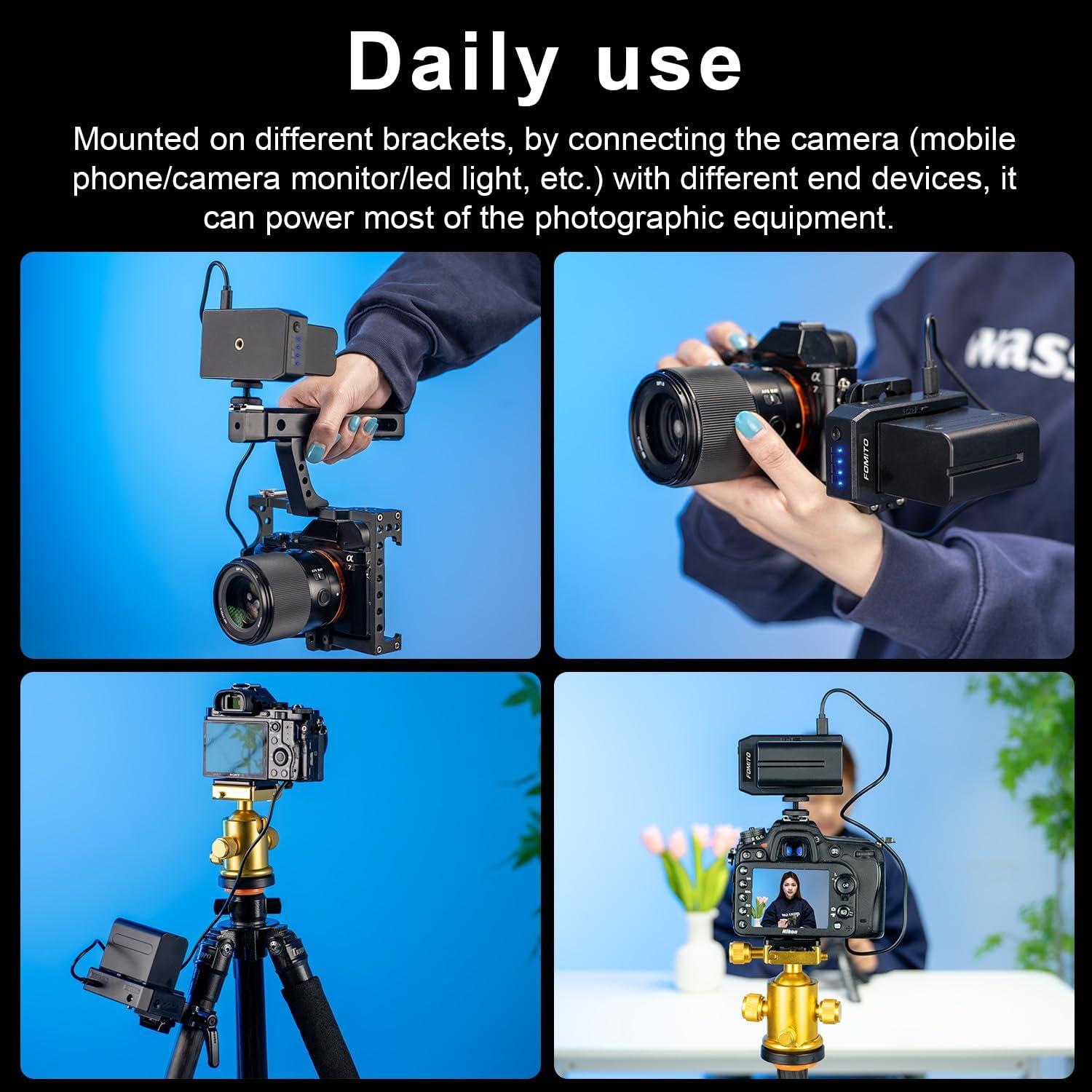 Cargador Rápido FOMITO NP-F 45W con Pantalla LED