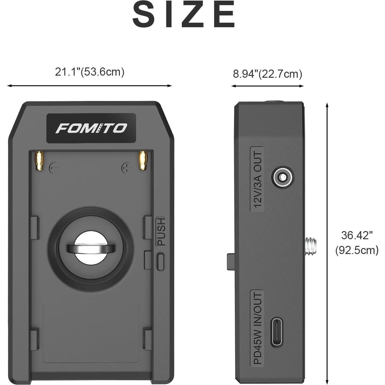 Cargador Rápido FOMITO NP-F 45W con Pantalla LED