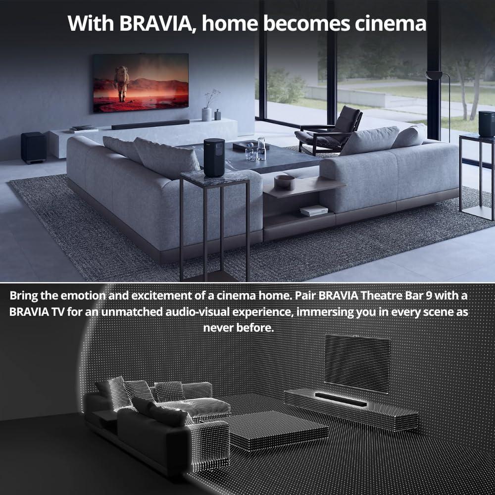 Barra de Sonido Sony HT-A9000 con Dolby Atmos y Subwoofer Inalámbrico