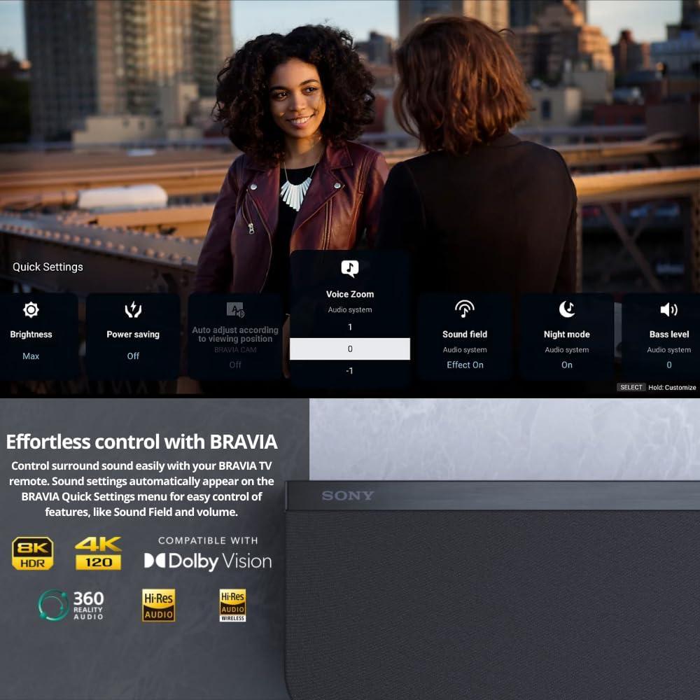 Barra de Sonido Sony HT-A9000 con Dolby Atmos y Subwoofer Inalámbrico