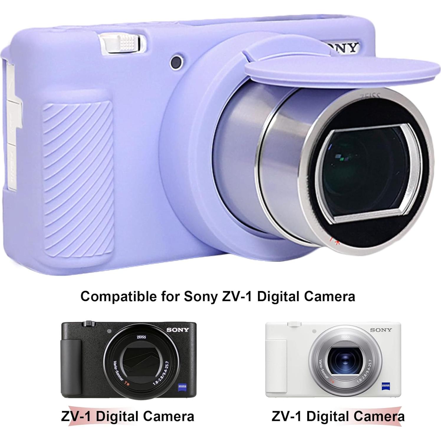 Funda de silicona BOVKE para cámara Sony ZV-1 morado