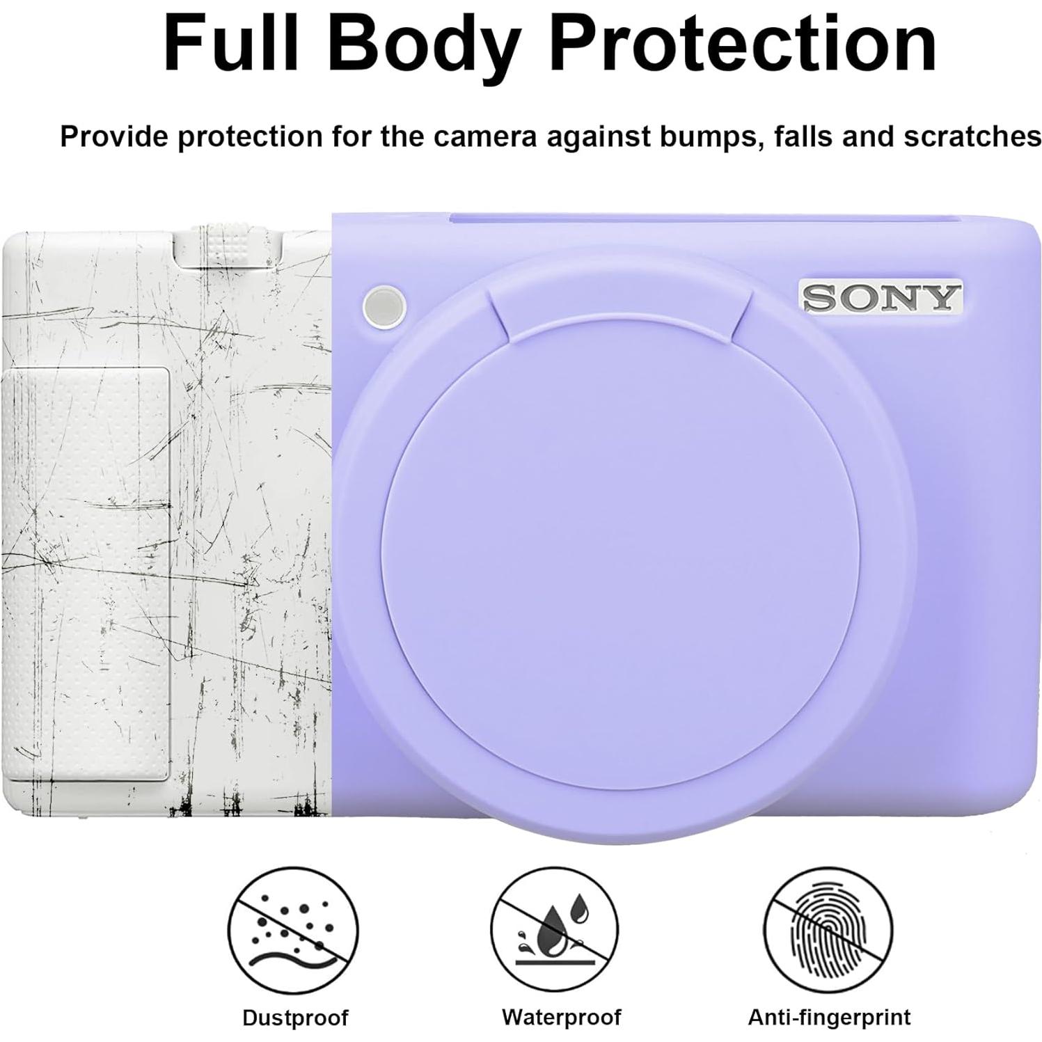Funda de silicona BOVKE para cámara Sony ZV-1 morado