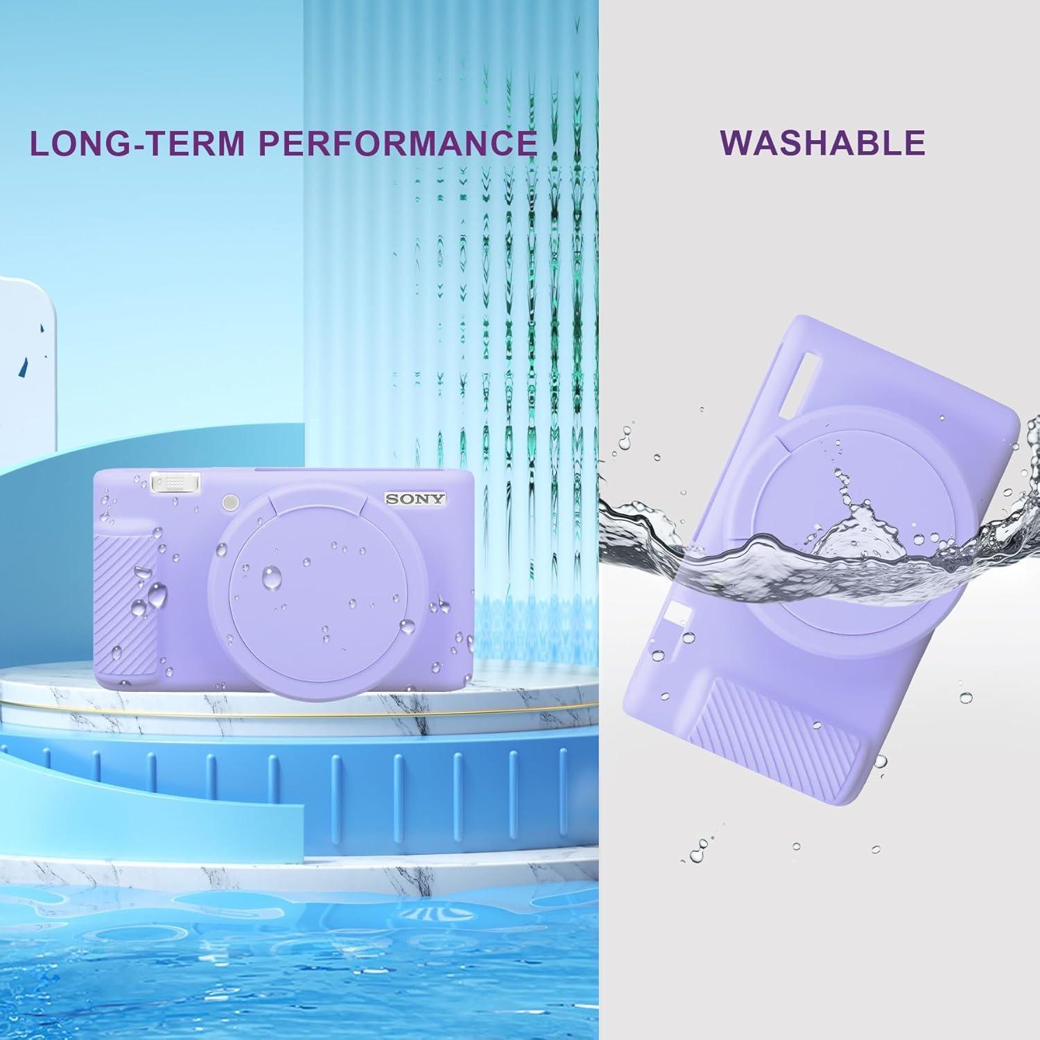 Funda de silicona BOVKE para cámara Sony ZV-1 morado