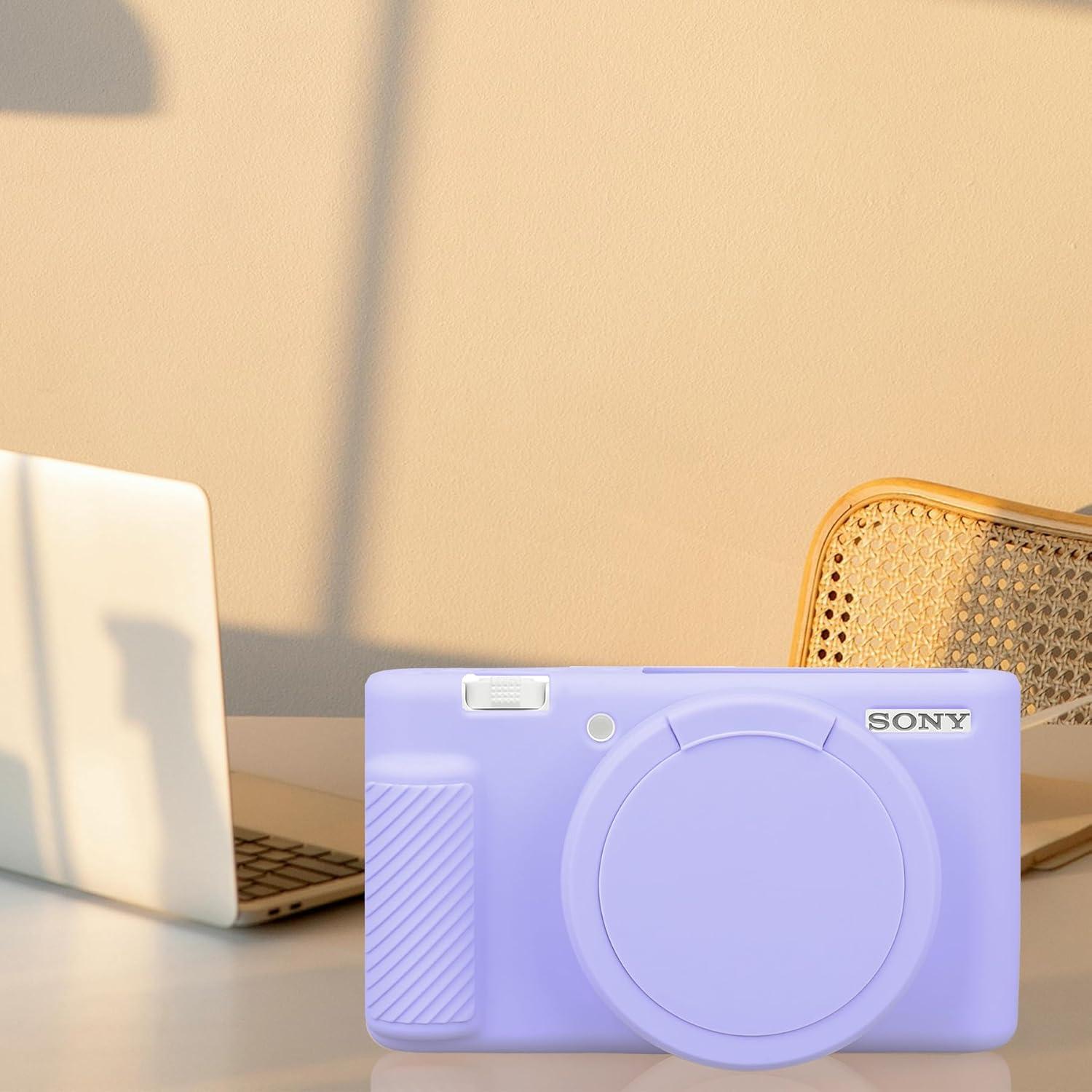 Funda de silicona BOVKE para cámara Sony ZV-1 morado