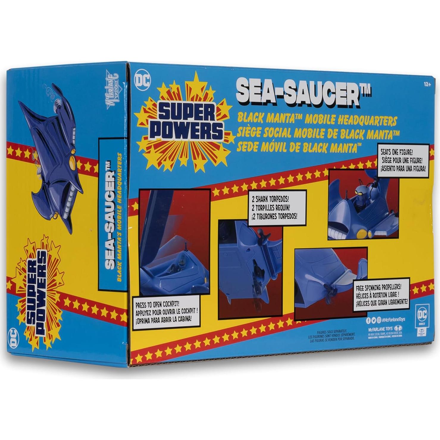 Vehículo Sea-Saucer McFarlane Toys Black Manta 10x22cm